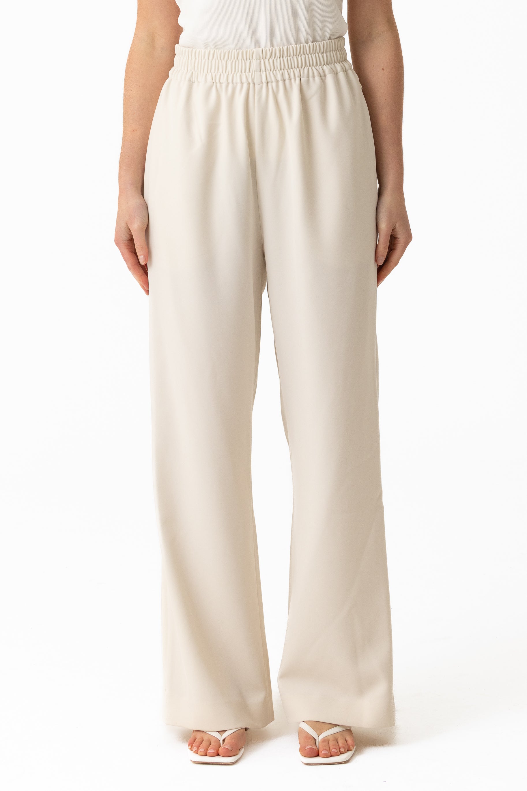 Staple Wide Leg Pants - Beige