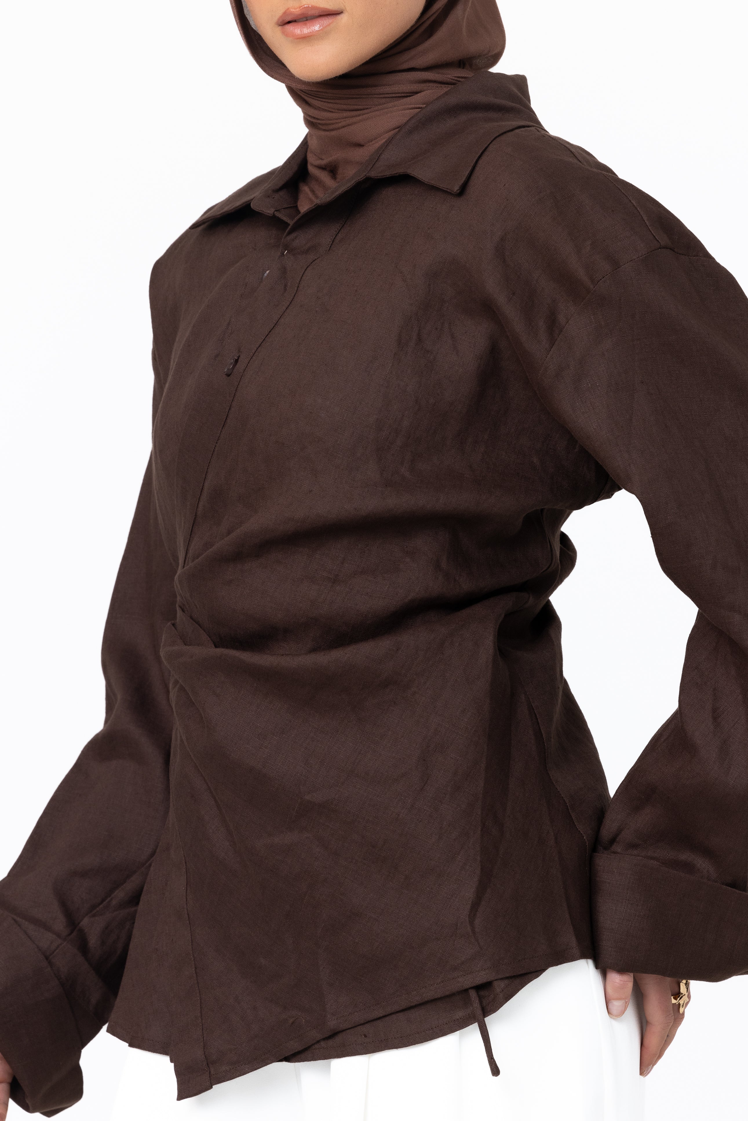 Siara Wrap Shirt - Cedar