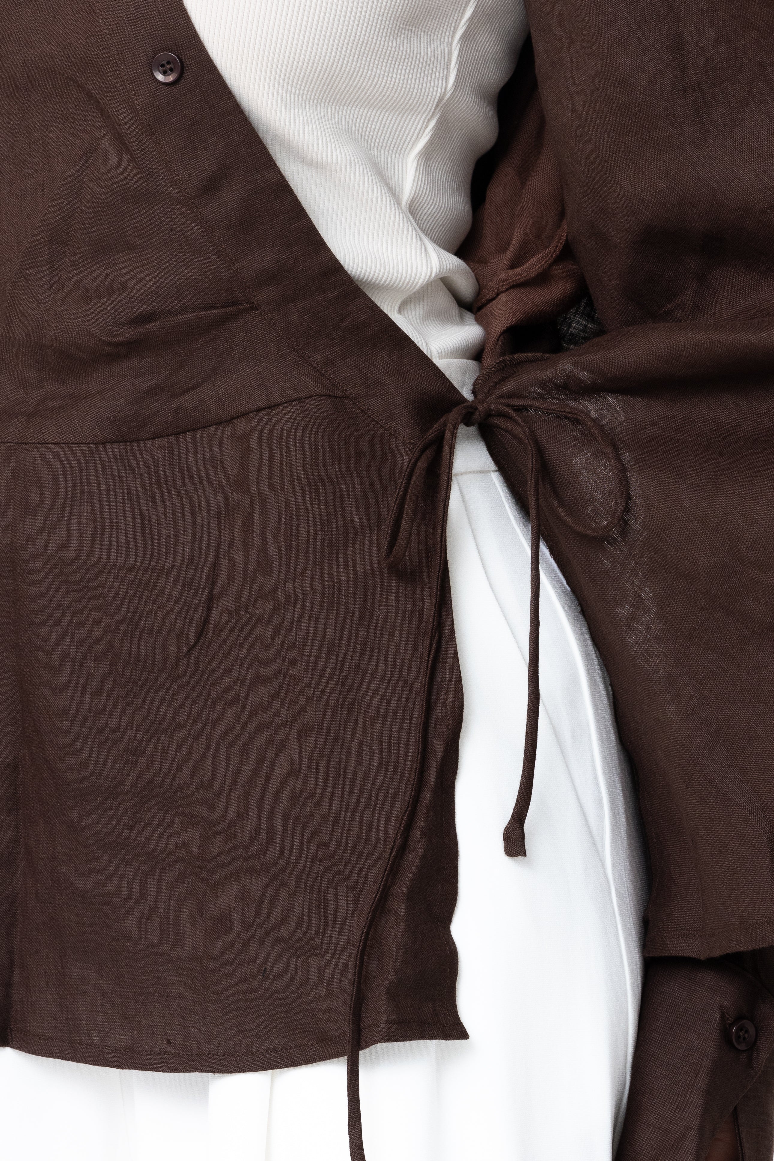 Siara Wrap Shirt - Cedar