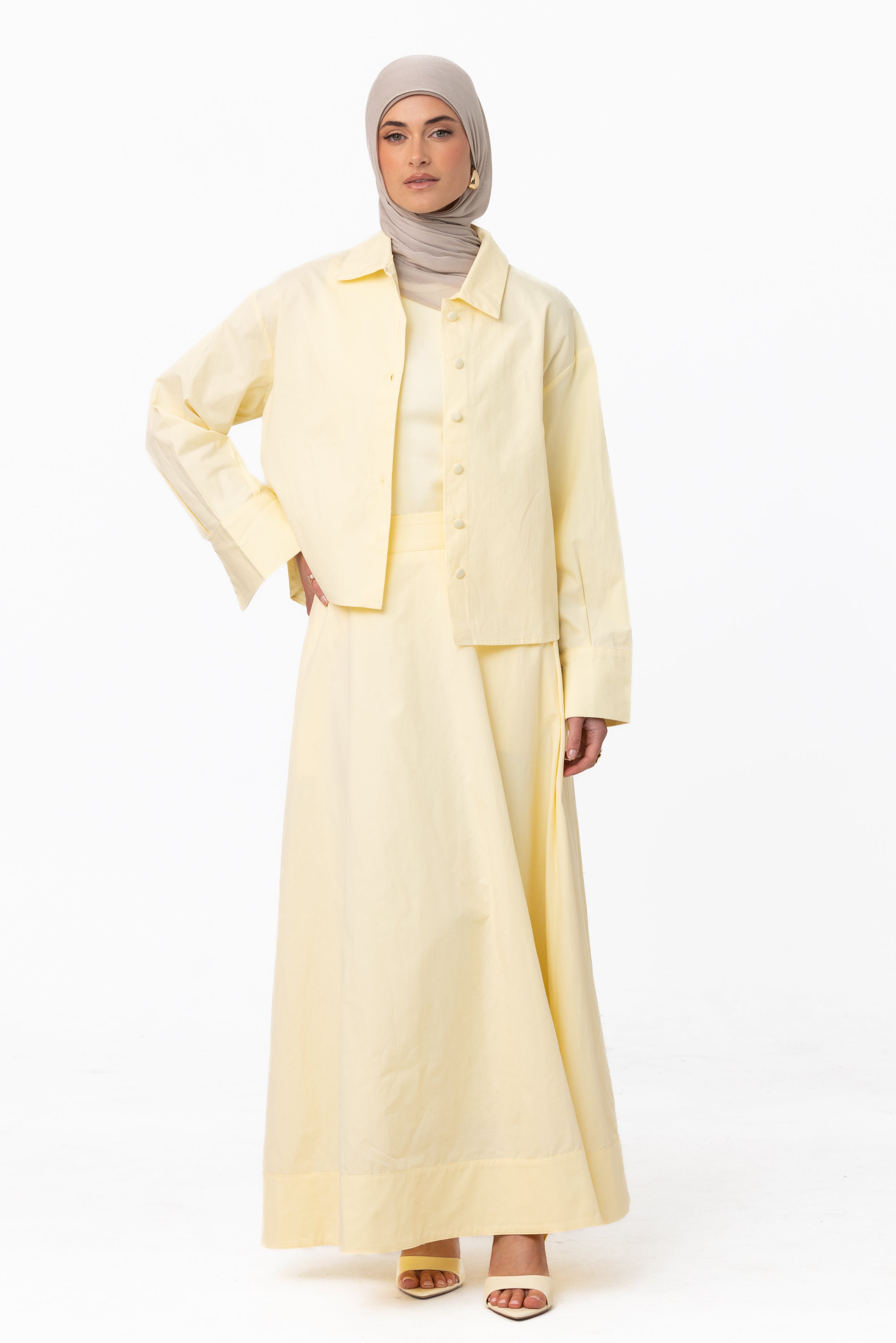 Sydney A Line Skirt - Butter Yellow