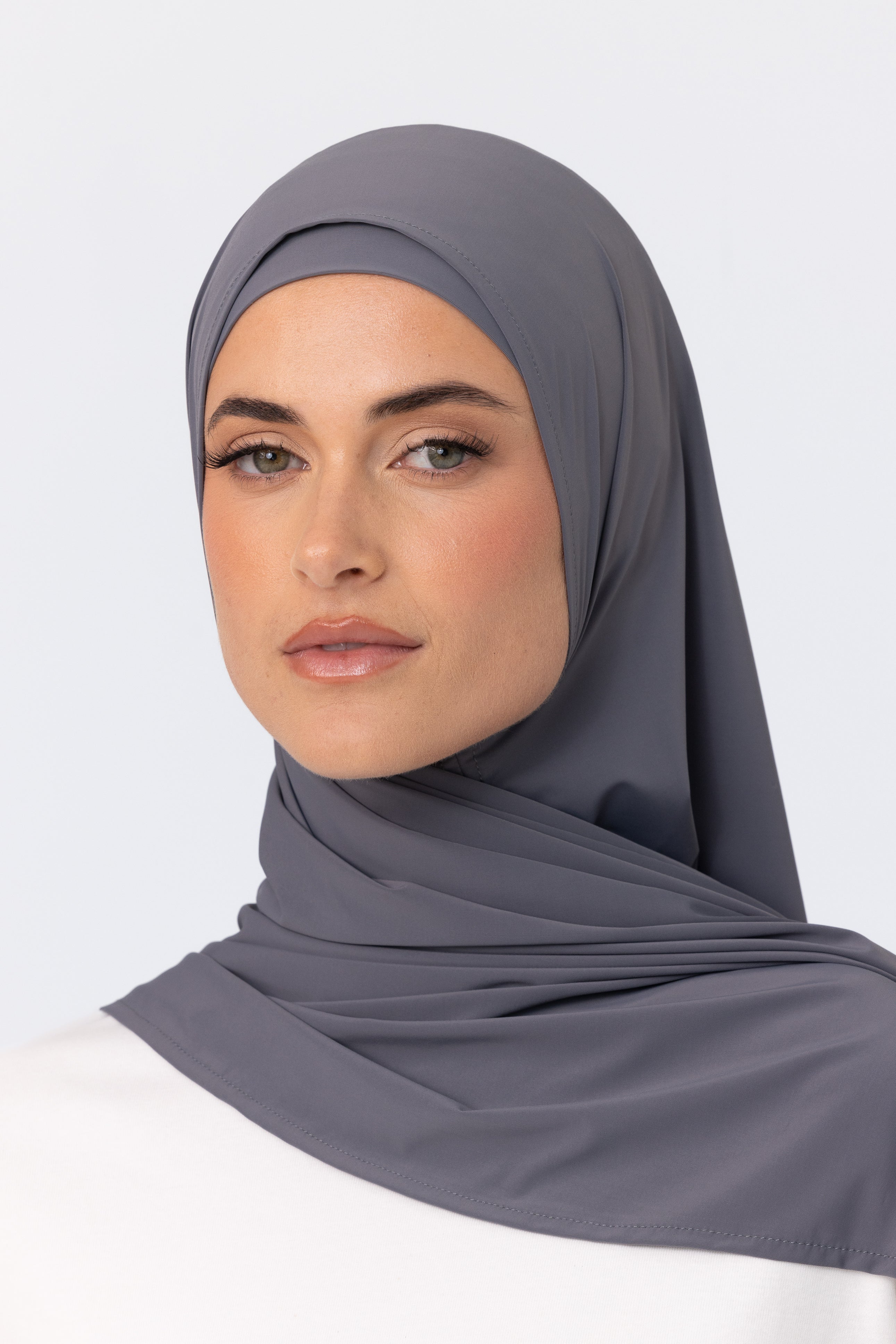 Active Instant Wrap Hijab - Steel Blue