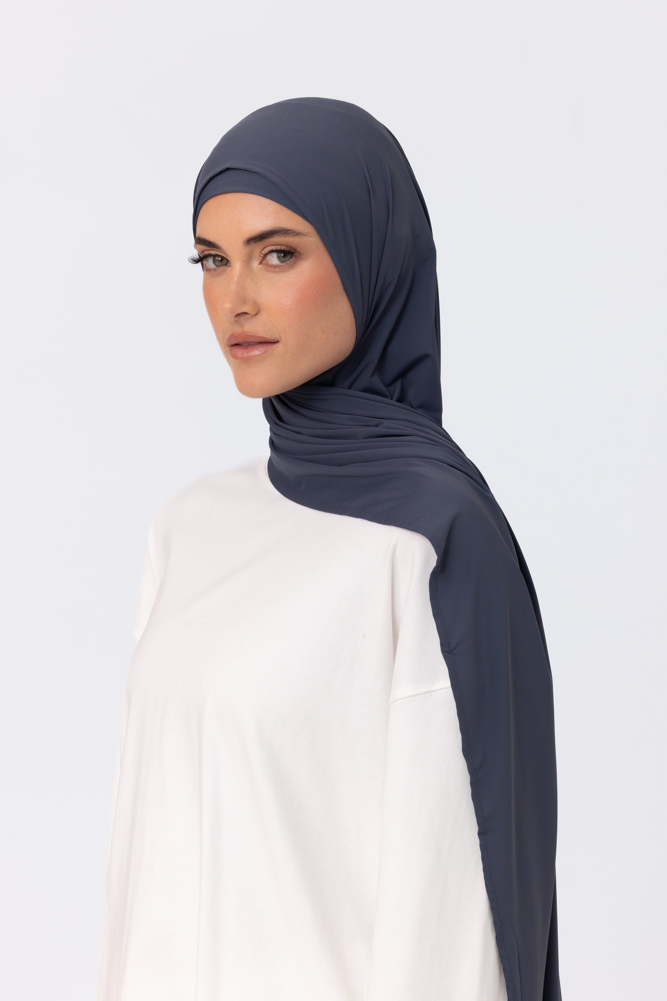 Active Instant Wrap Hijab - Charcoal