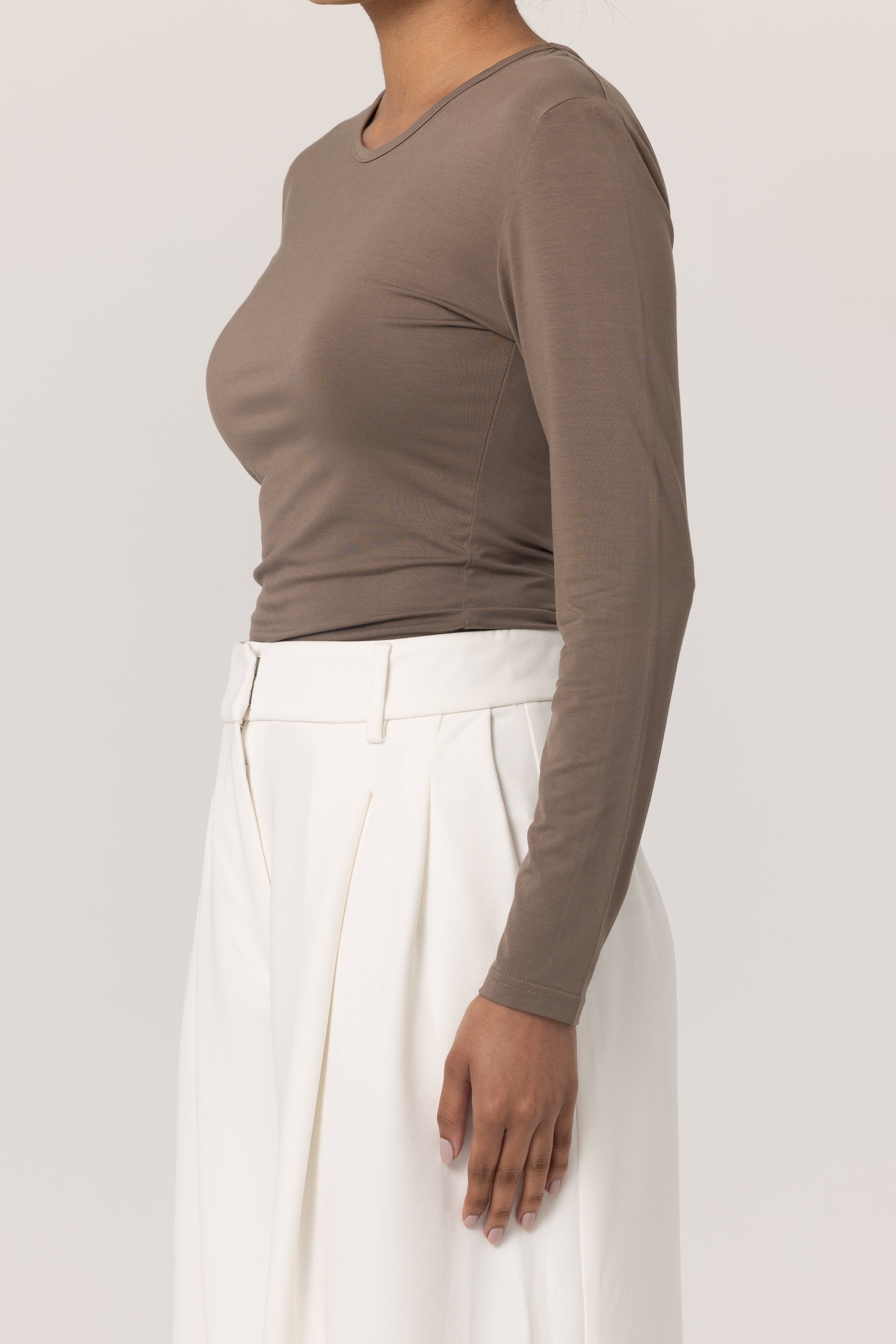 Jersey Body Top - Mocha