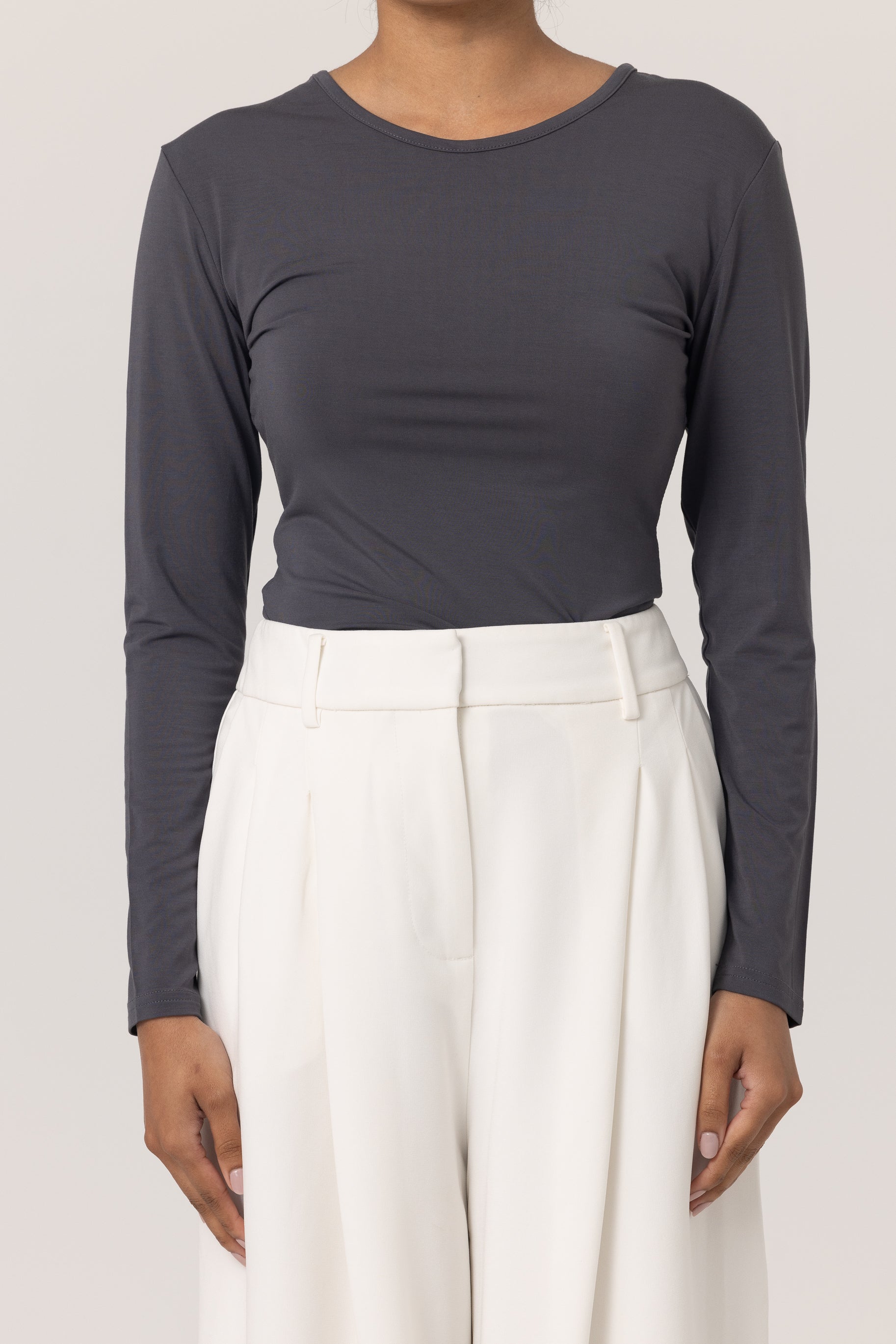 Jersey Body Top - Charcoal