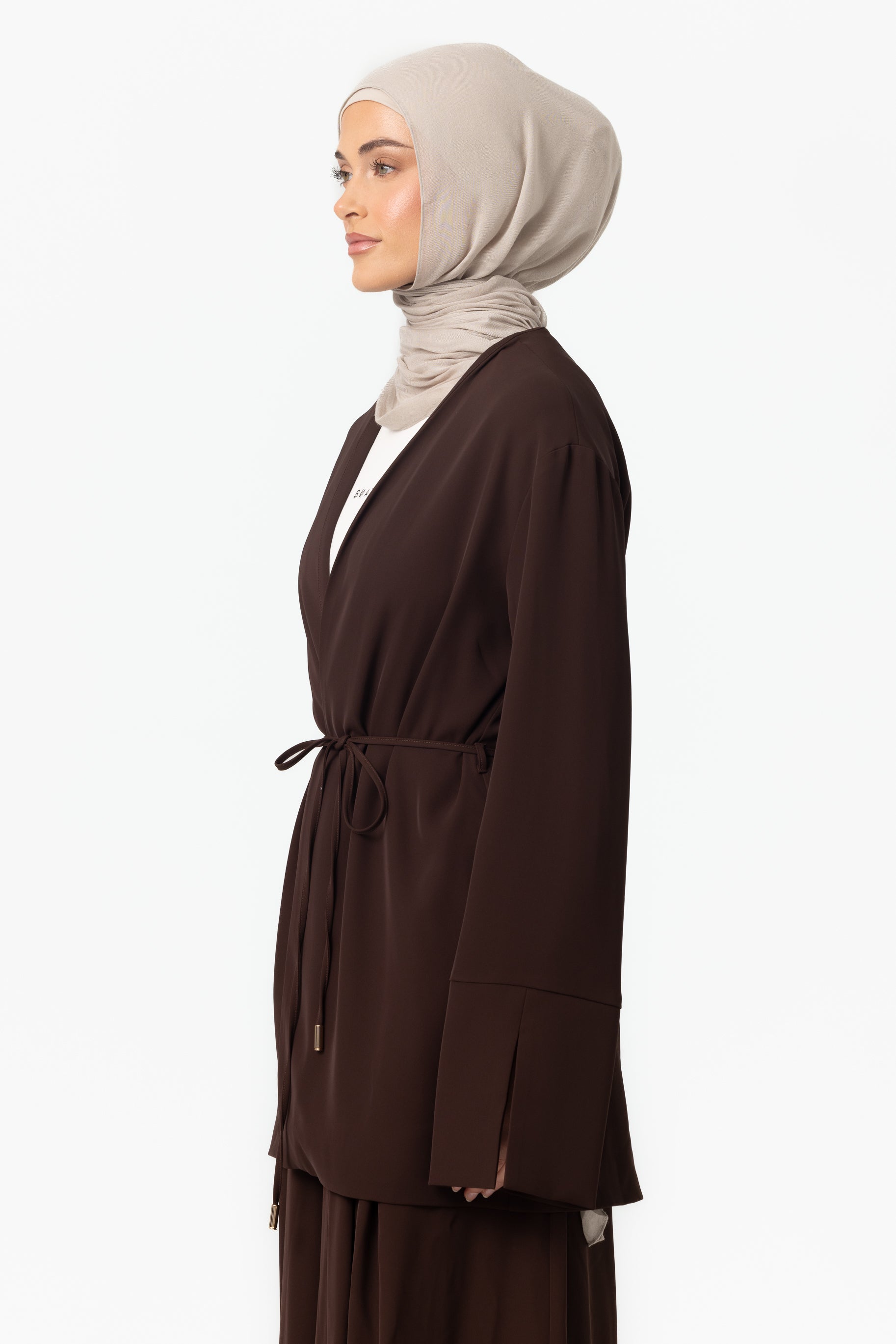 Lara Crepe Kimono - Espresso