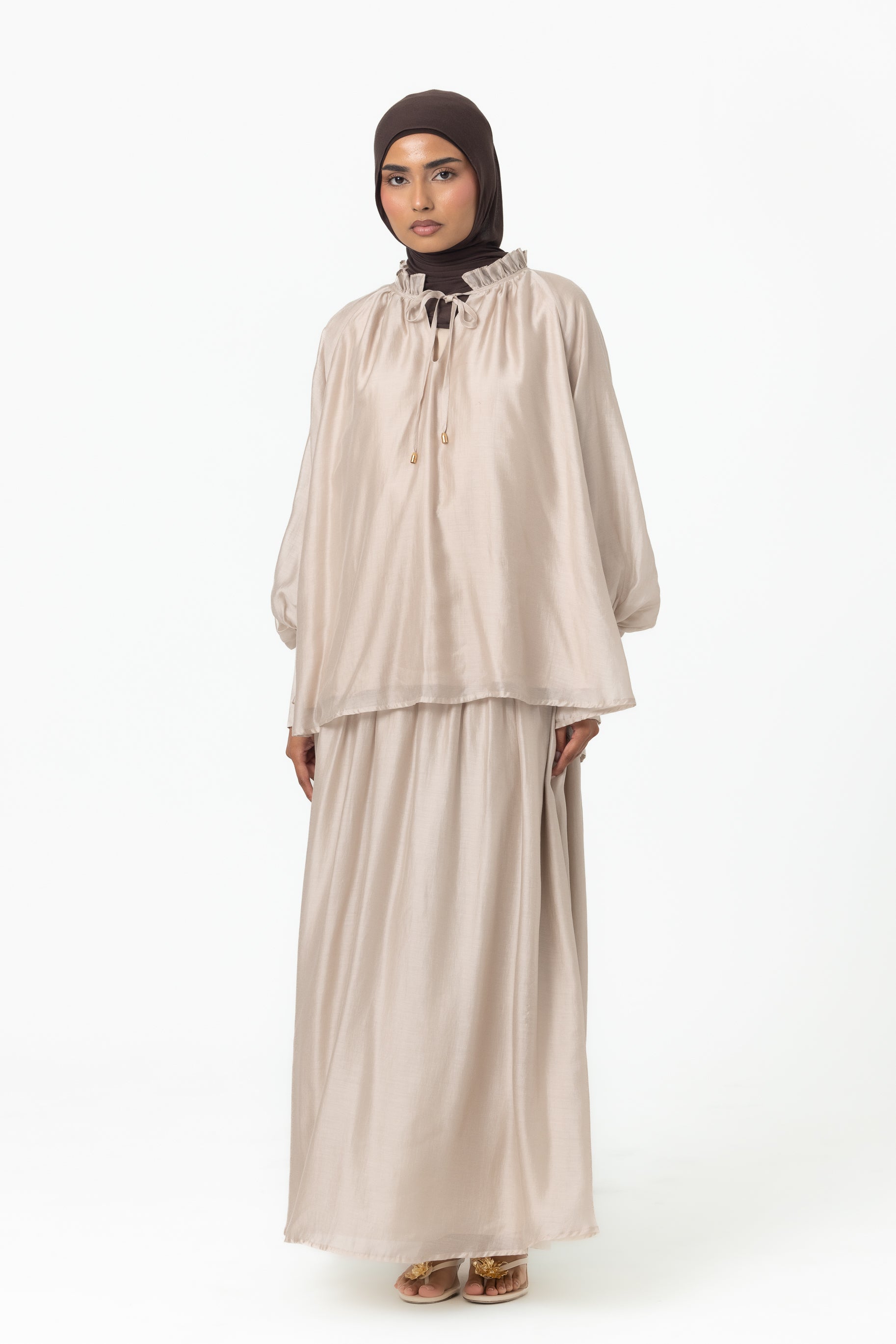 Zaria Chiffon Blouse - Meringue