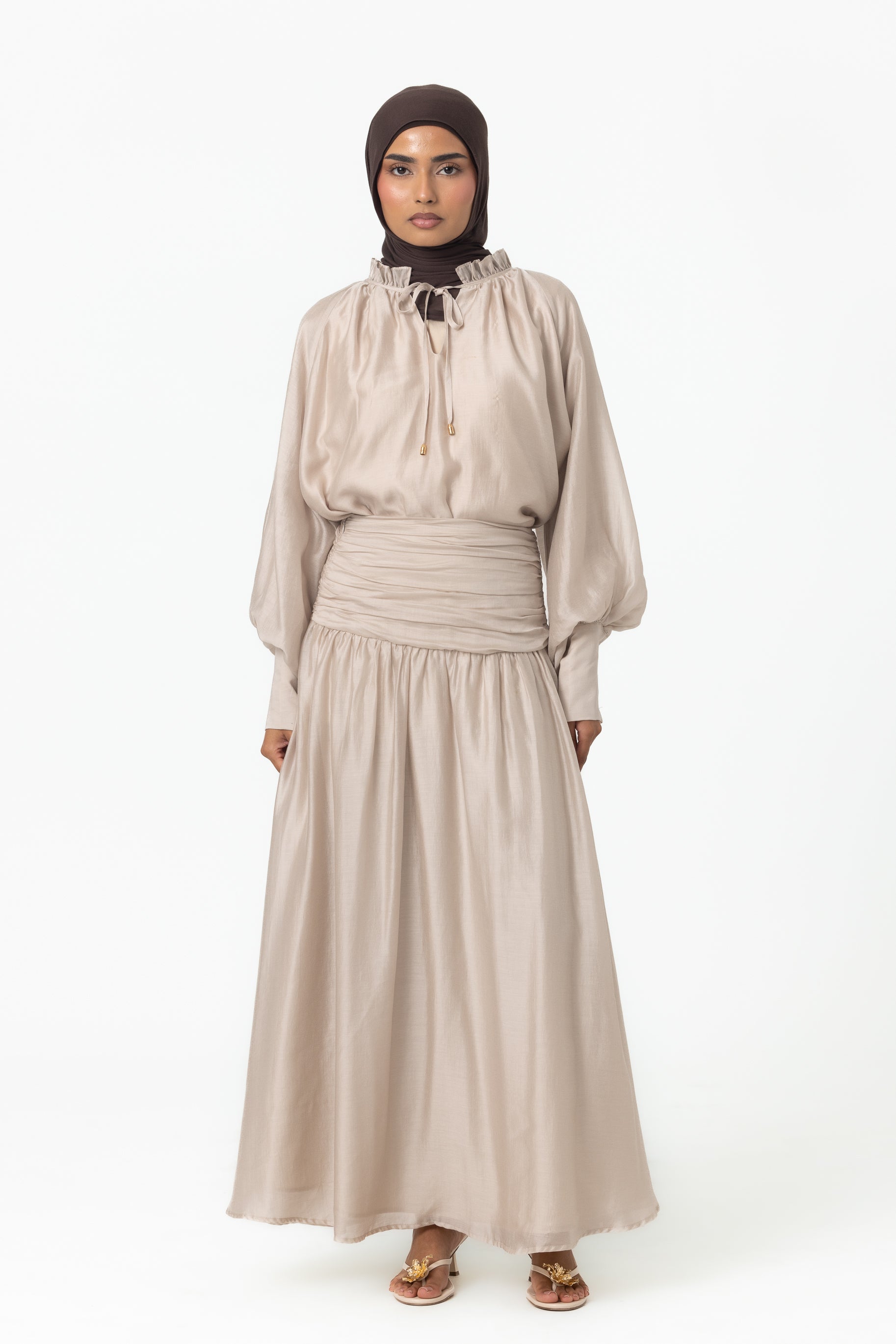 Zaria Chiffon Blouse - Meringue