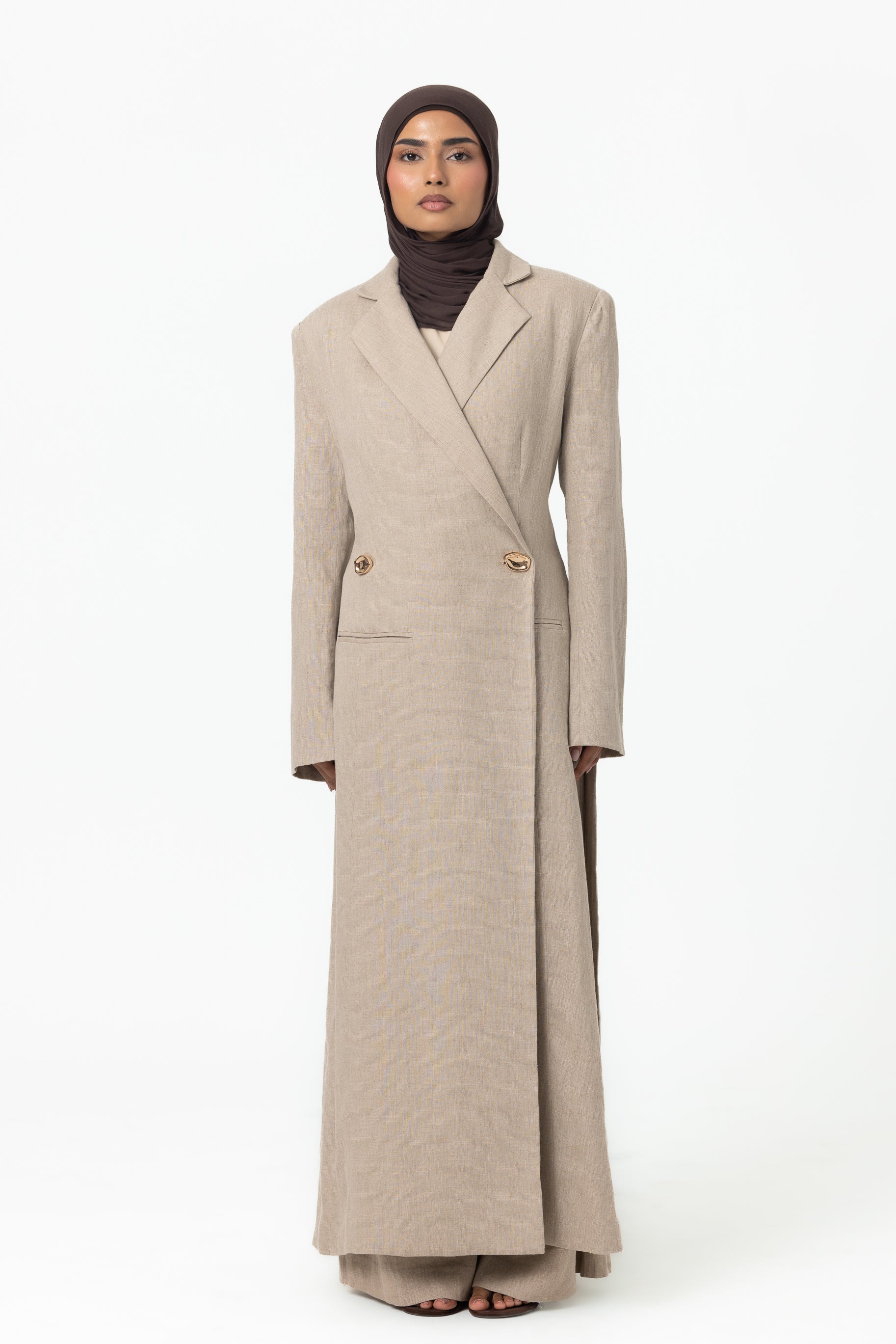 Layelle Longline Blazer - Natural
