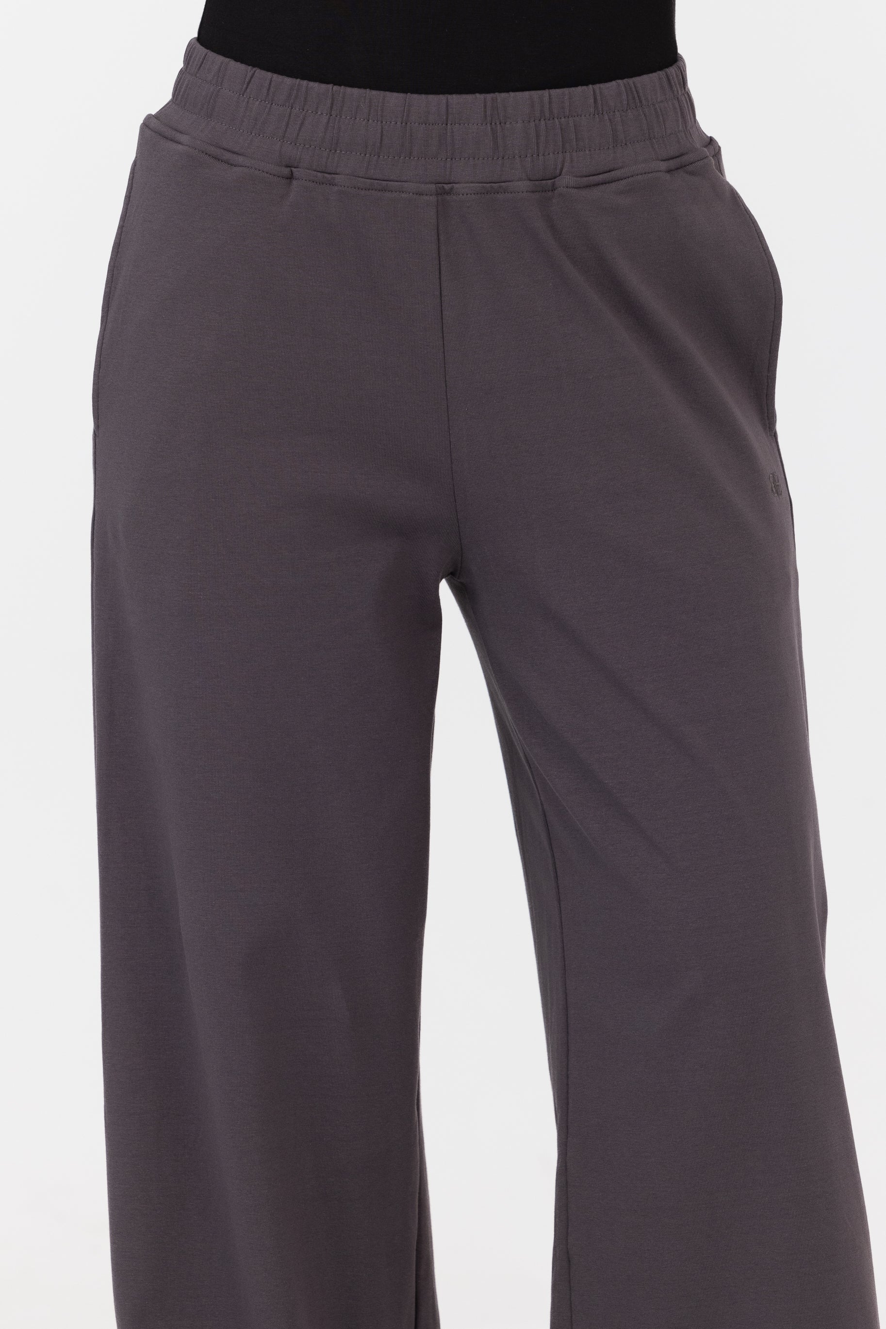 Everyday Wide Leg Pants - Charcoal
