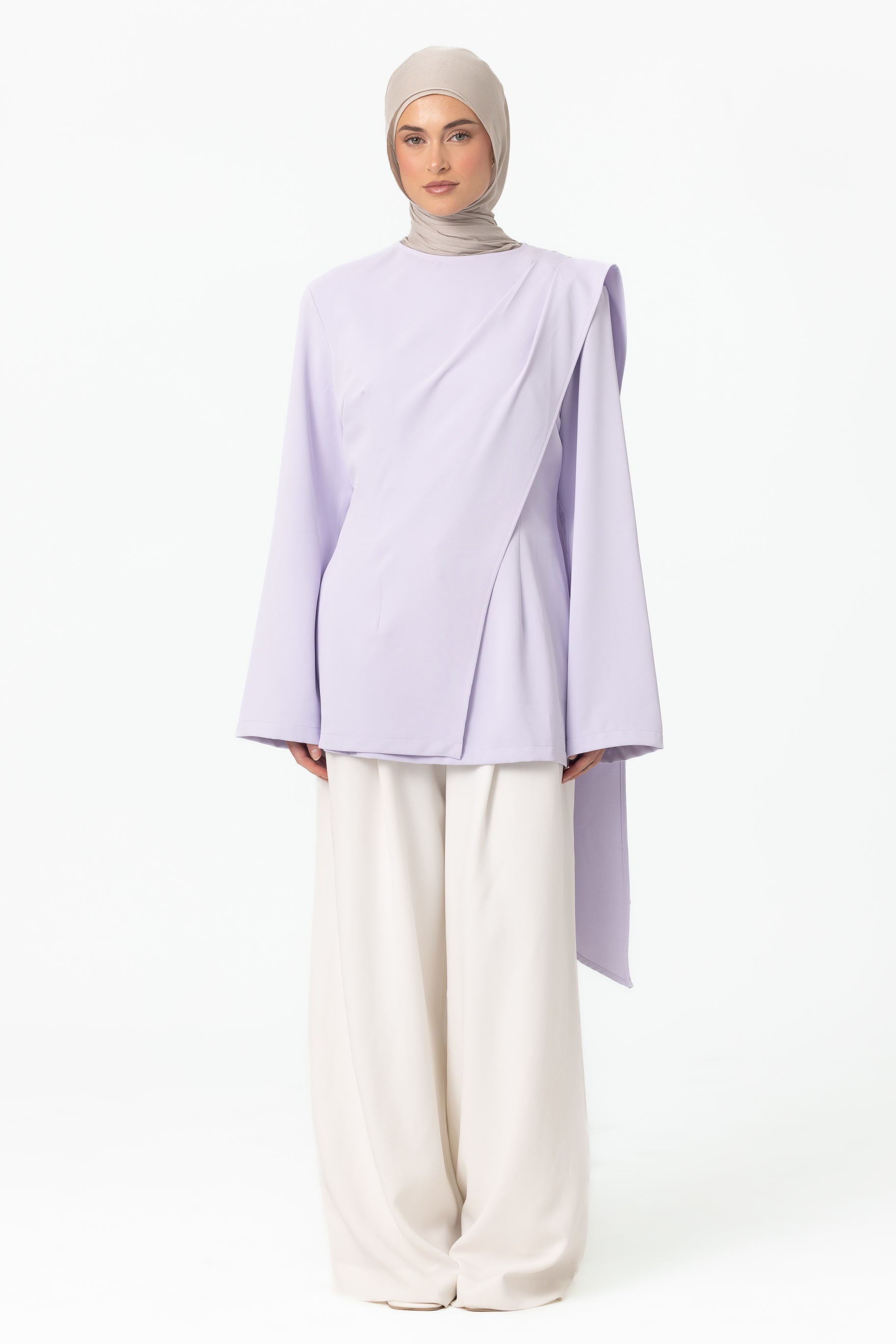 Gardenia Drape Top - Lavender