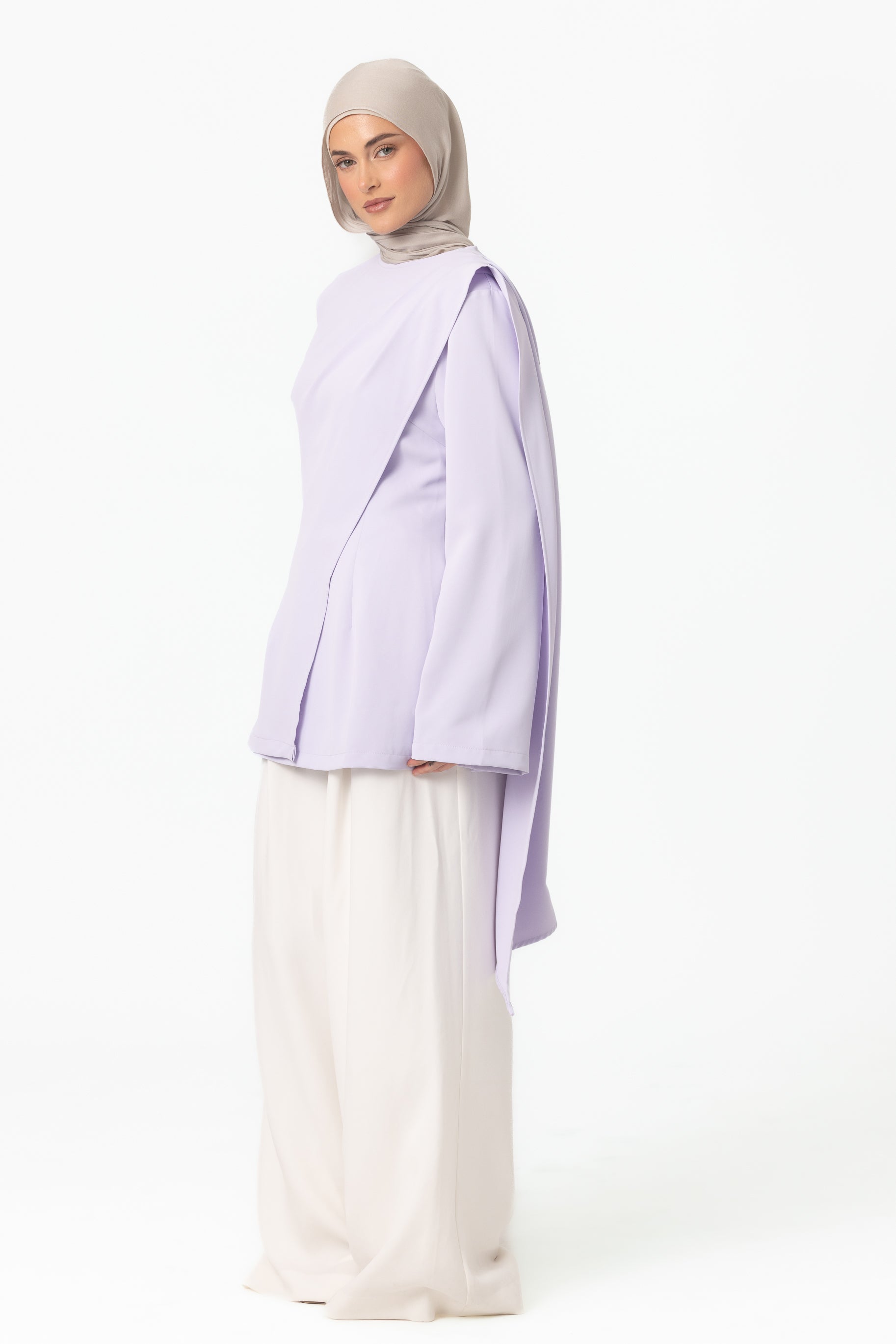 Gardenia Drape Top - Lavender