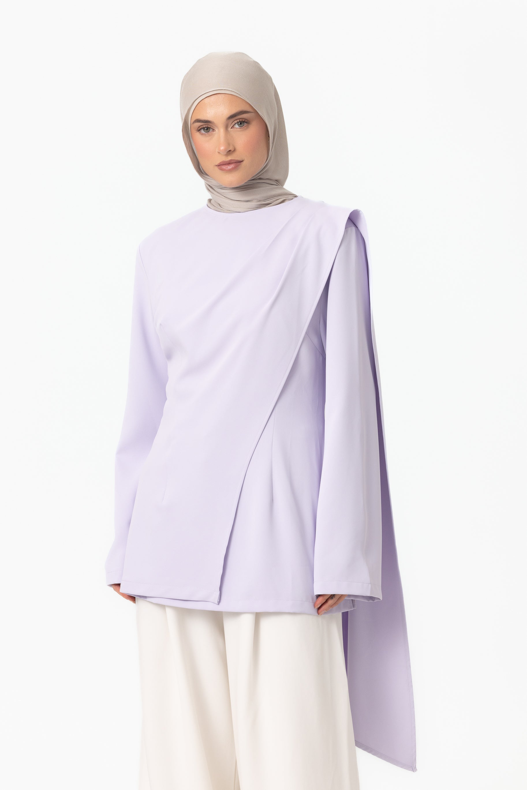 Gardenia Drape Top - Lavender