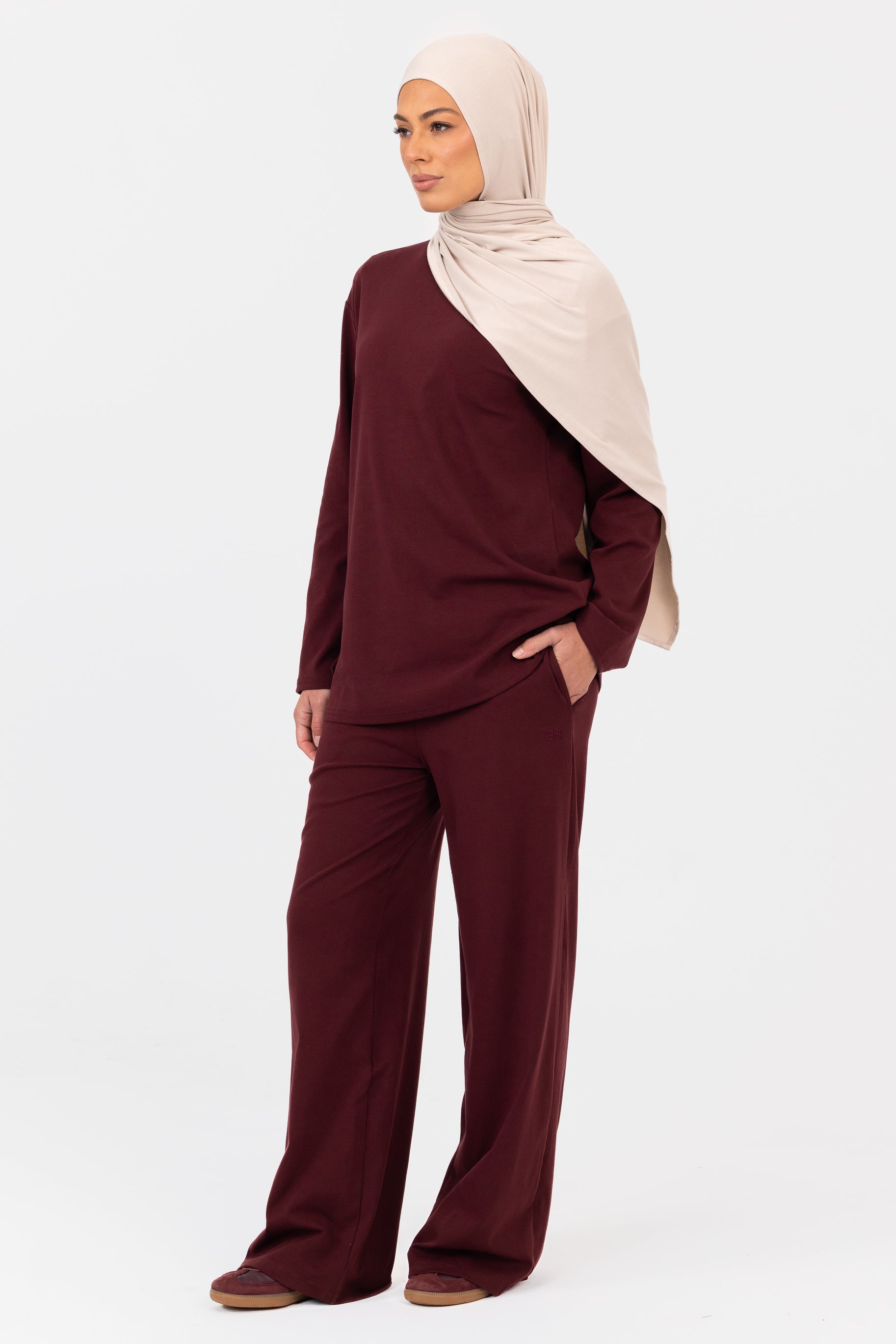 Everyday Crew Neck Top - Mulberry