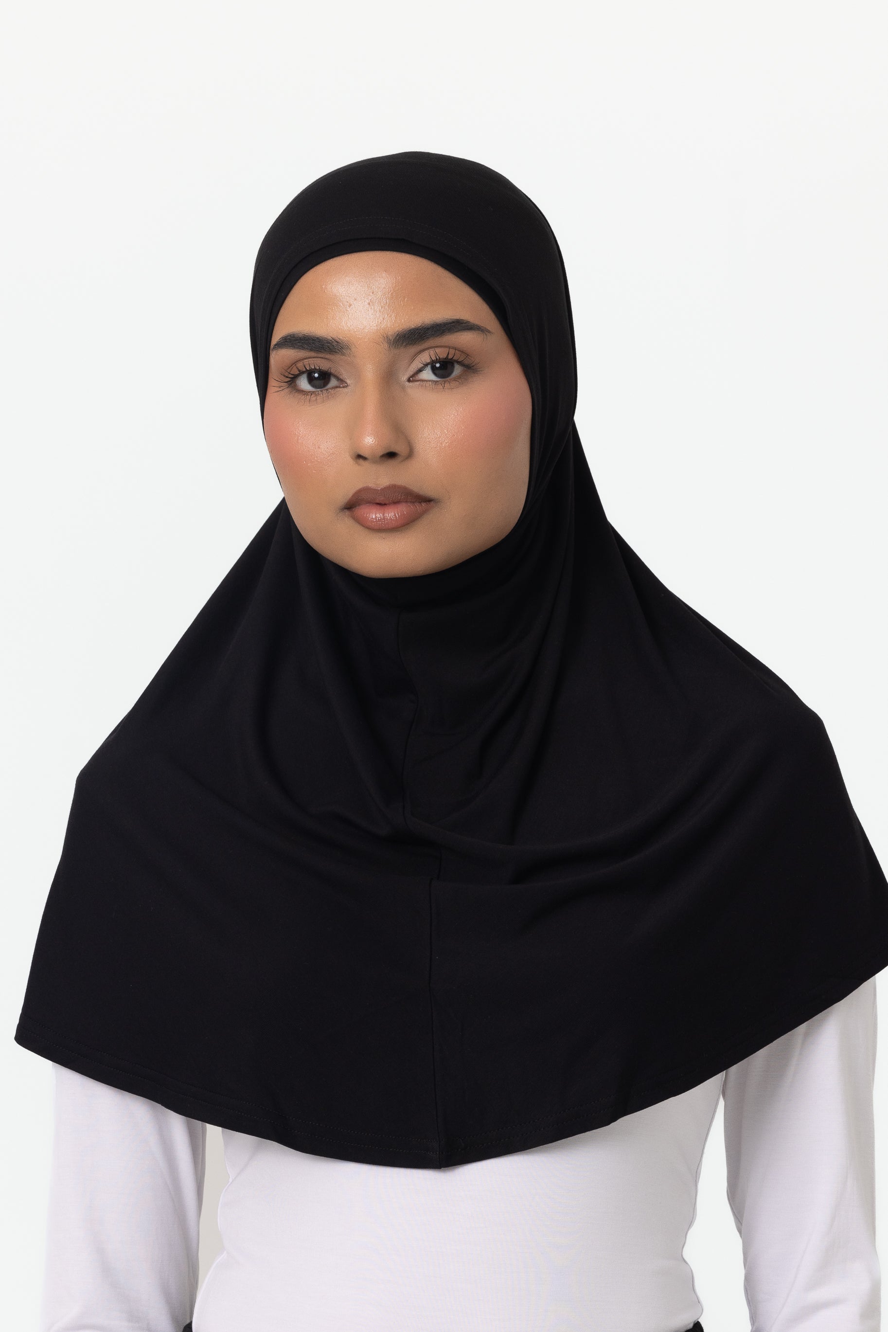 Womens 2pc Jersey Hijab - Black