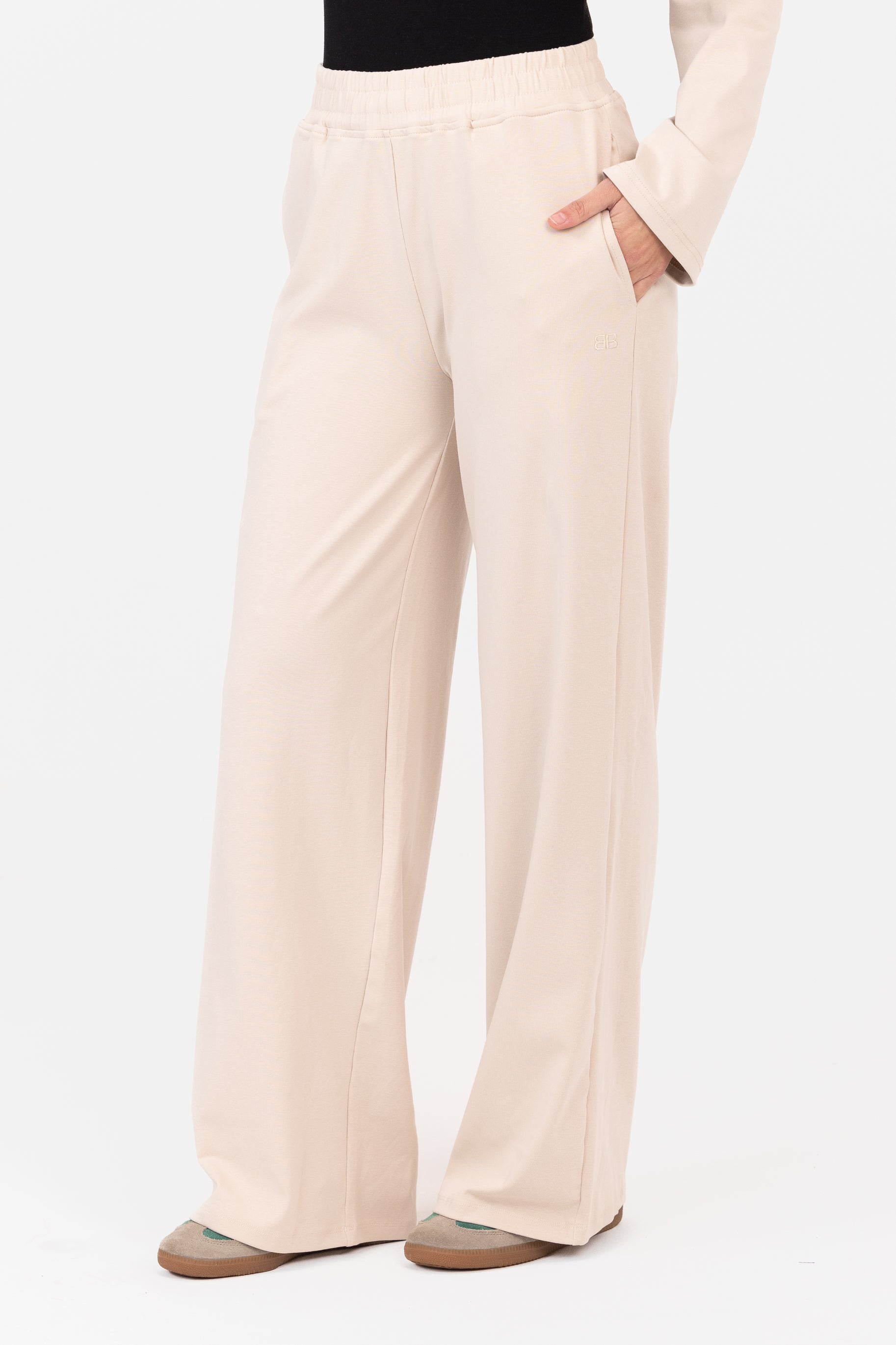 Everyday Wide Leg Pants - Stone