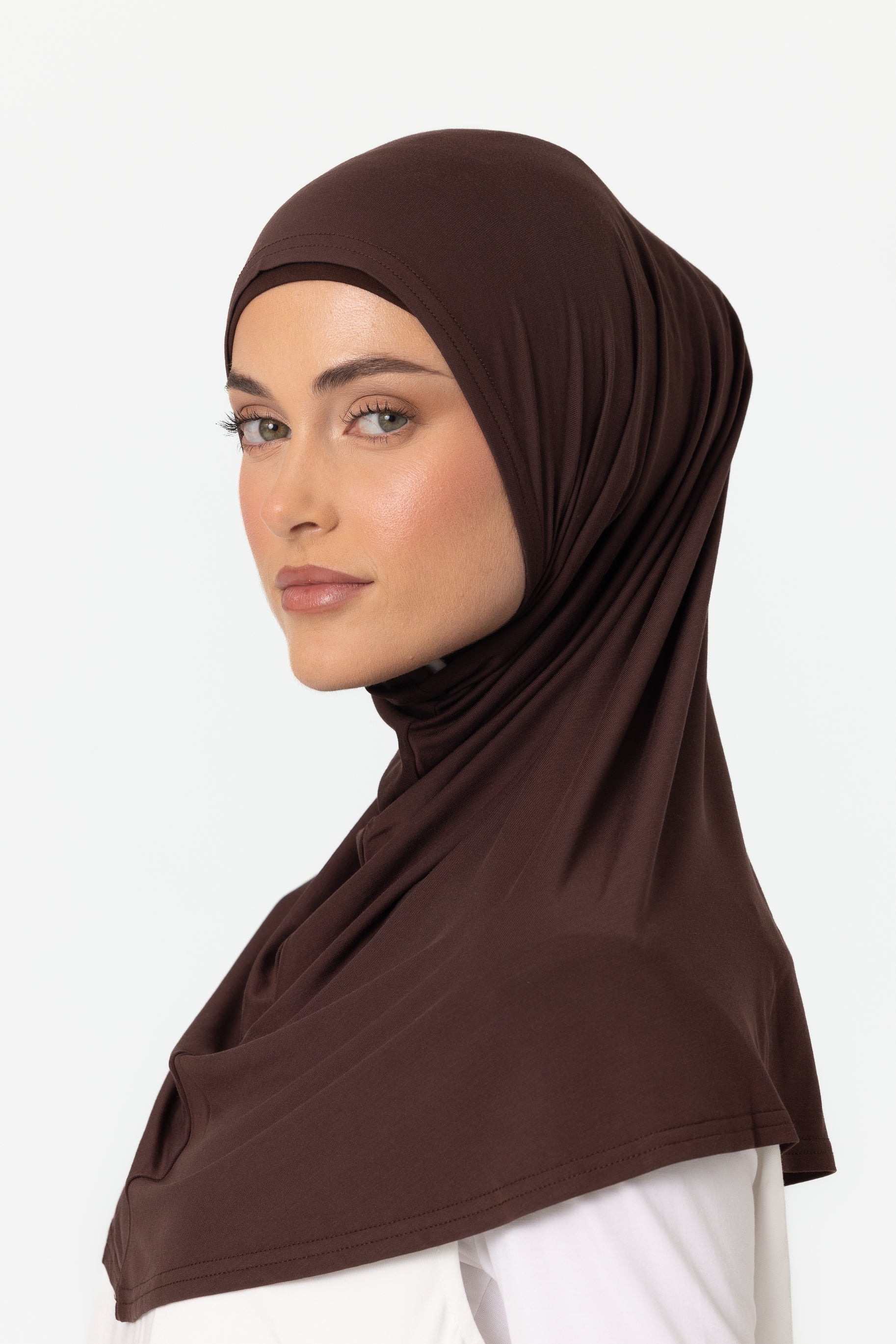 Womens 2pc Jersey Hijab - Cedar