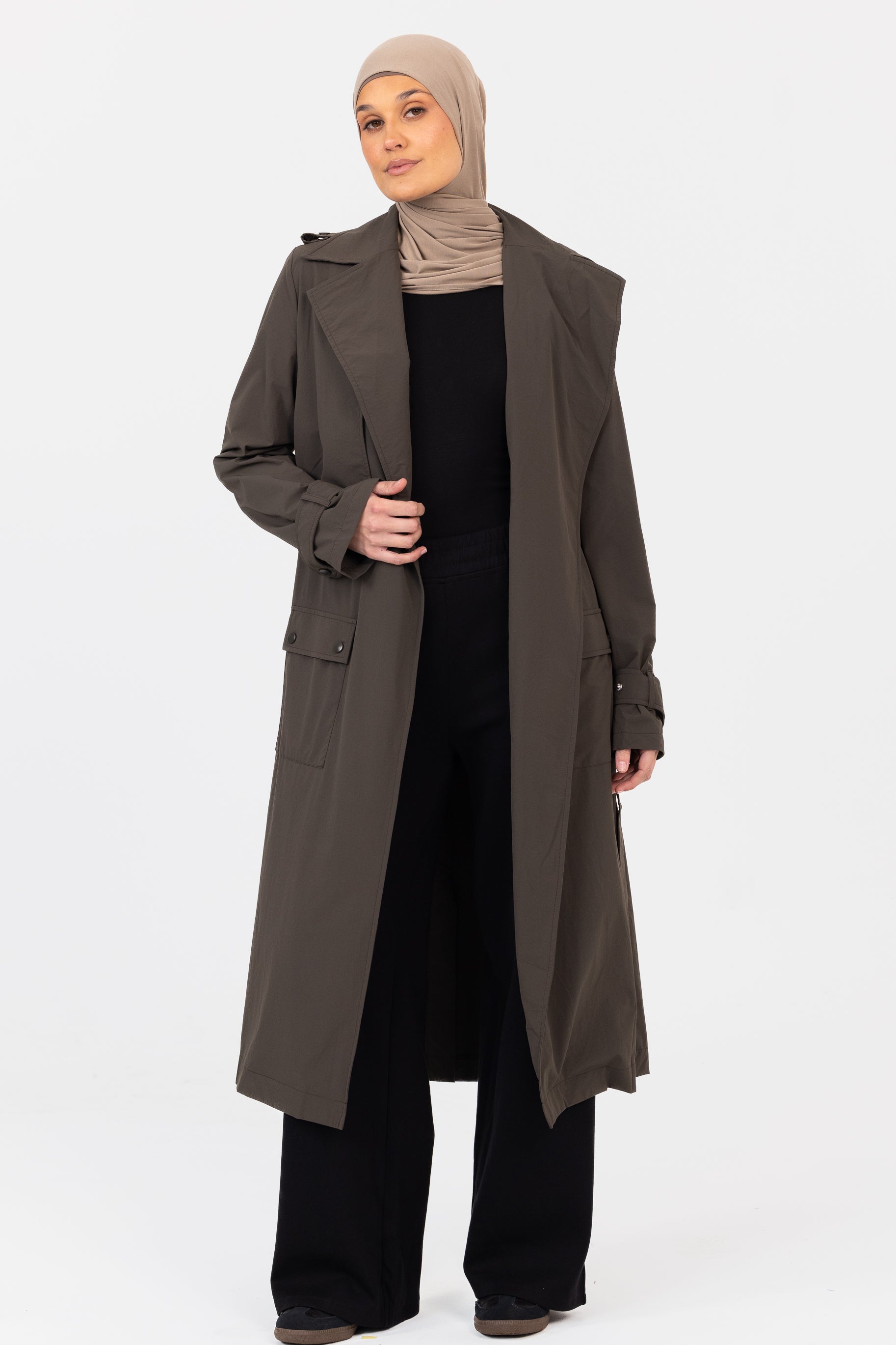 Active Trench Coat - Khaki