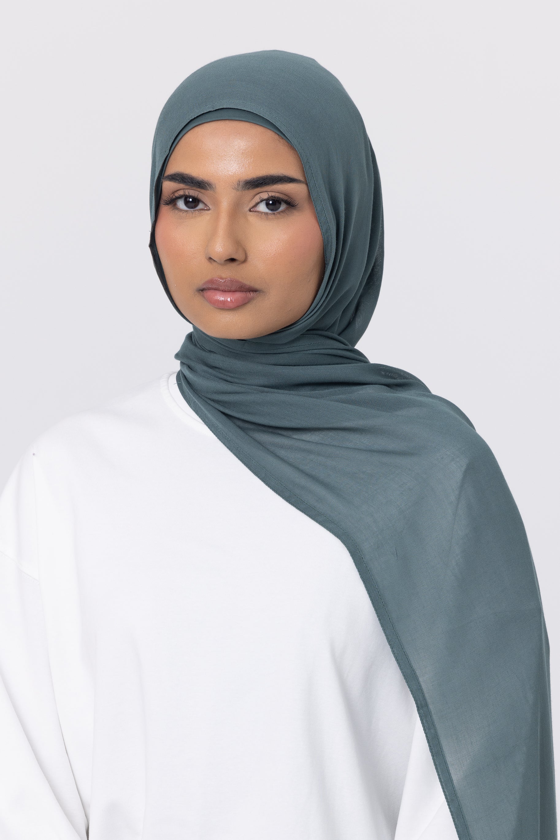 Double Stitched Modal Hijab Set - Eucalyptus