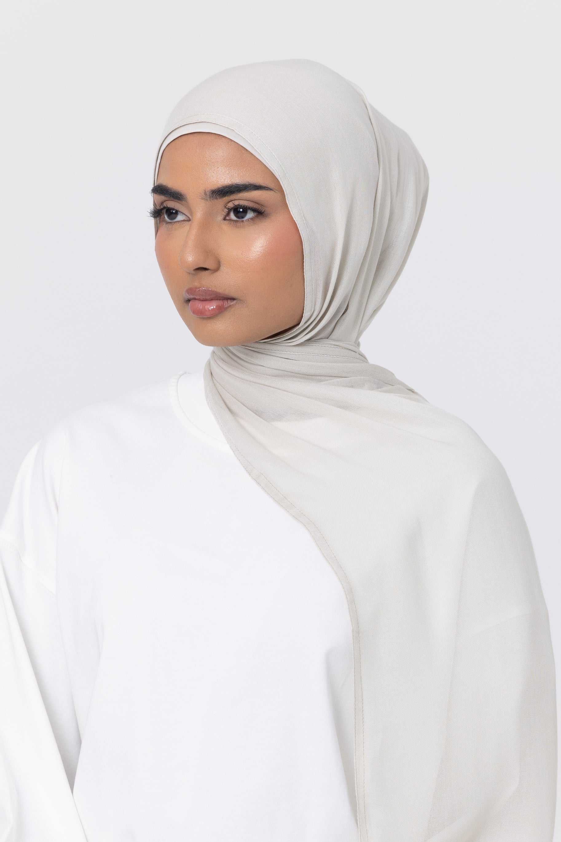 Double Stitched Modal Hijab Set - Magnolia