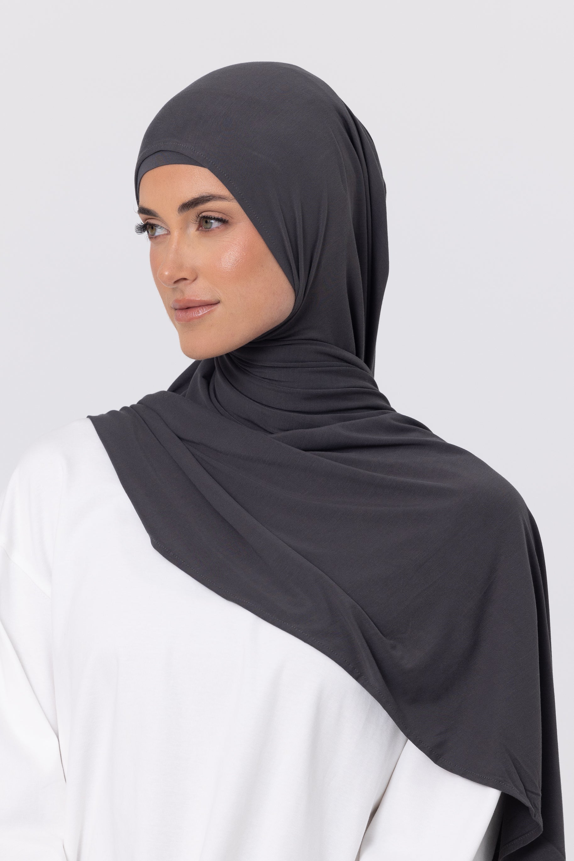 Instant Bamboo Jersey Wrap Set - Coal