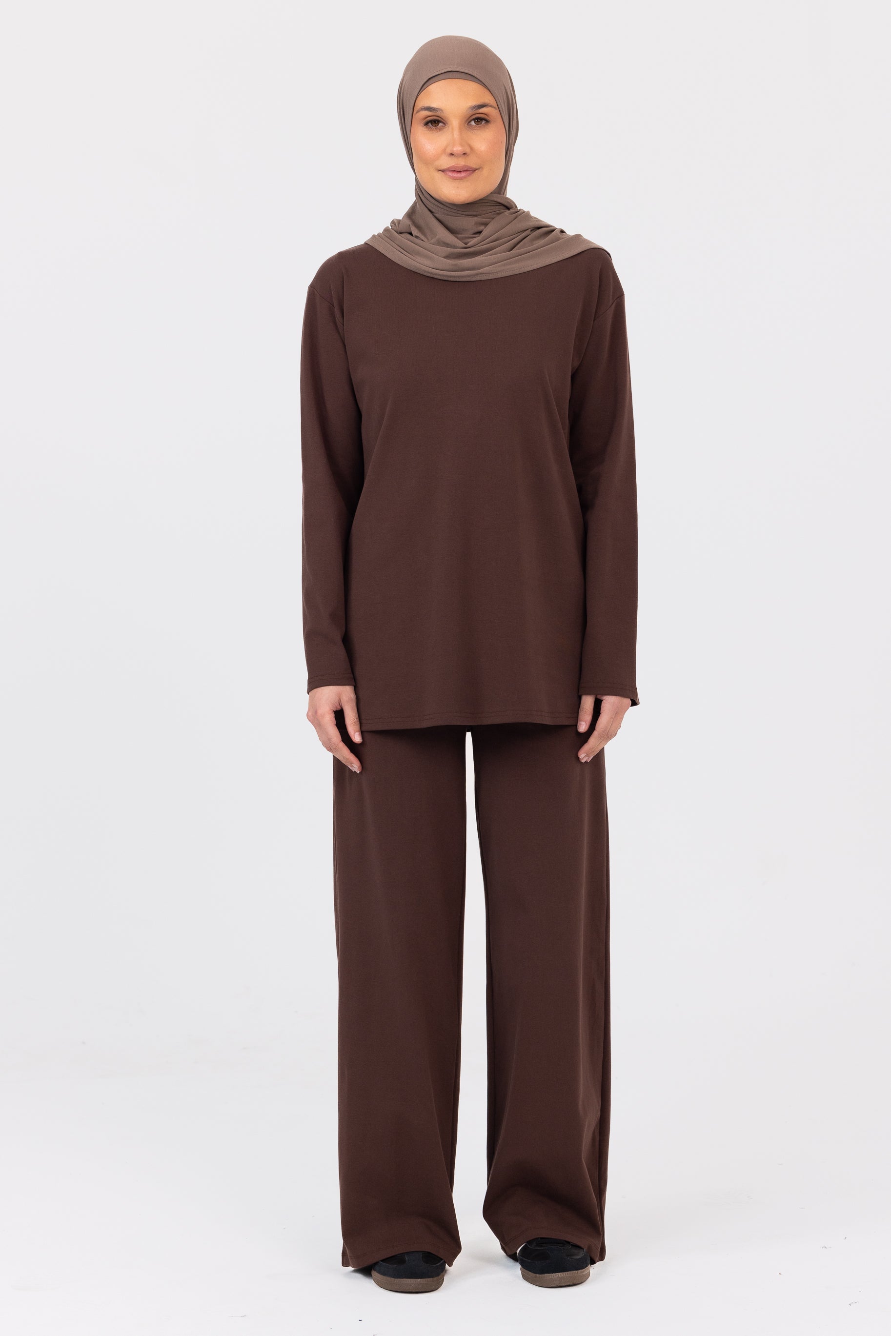Everyday Crew Neck Top - Chocolate