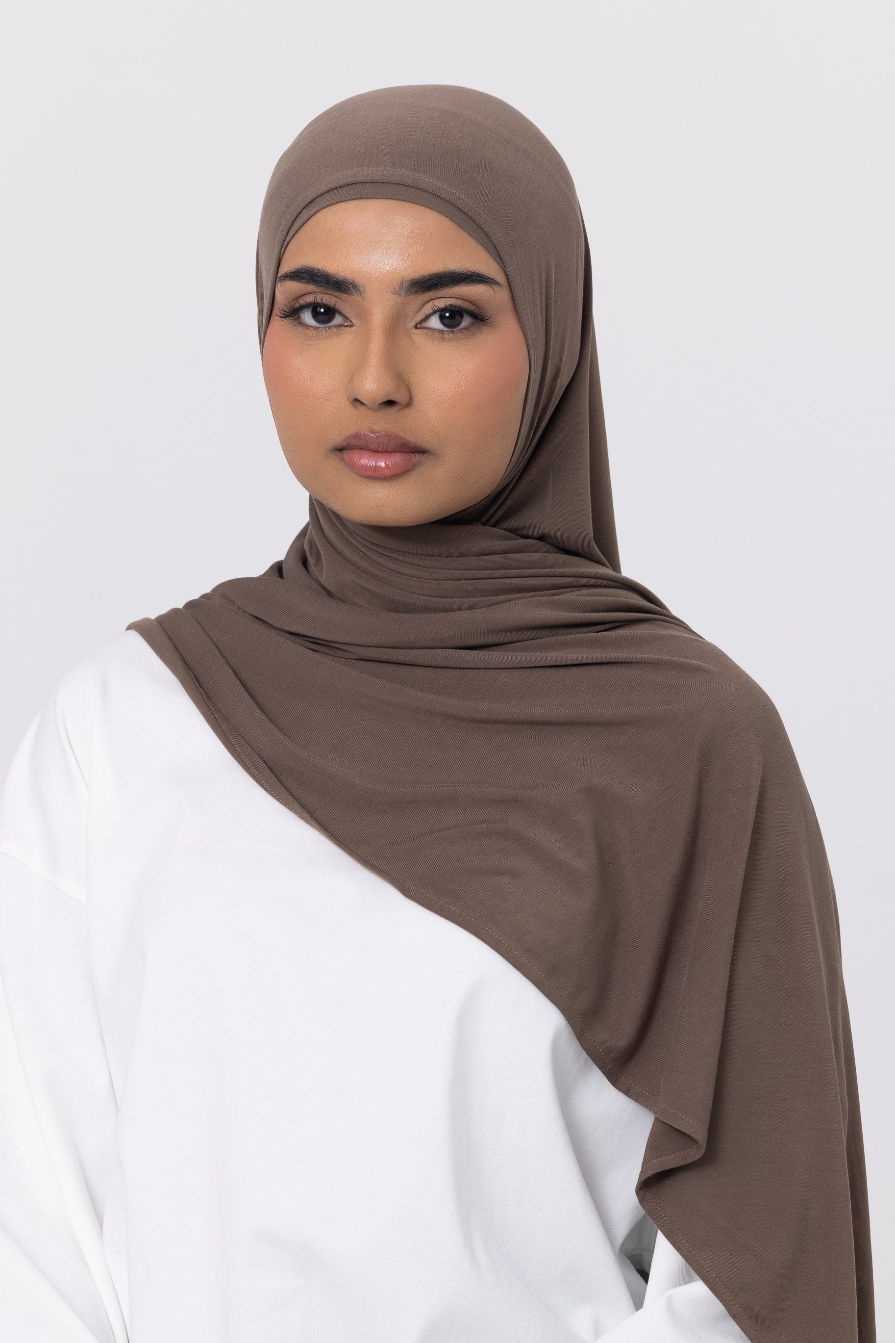 Bamboo Jersey Hijab Set - Oak