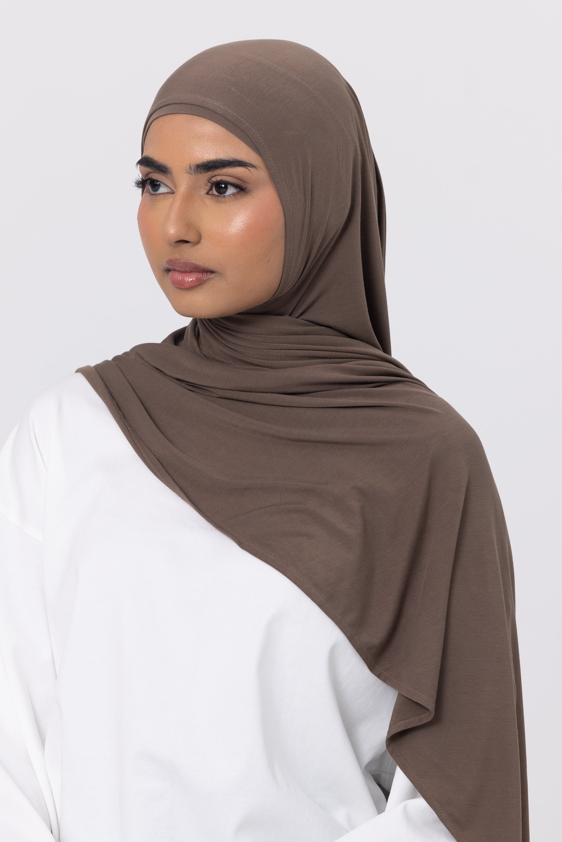 Bamboo Jersey Hijab Set - Oak