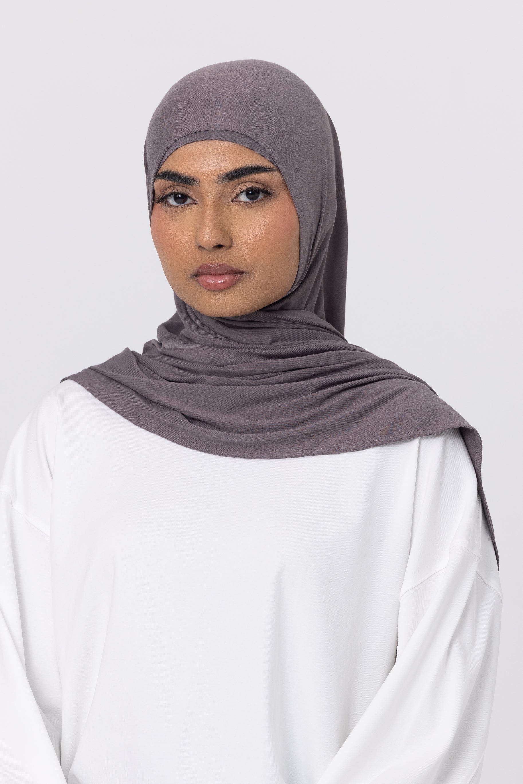 Bamboo Jersey Hijab Set - Shadow