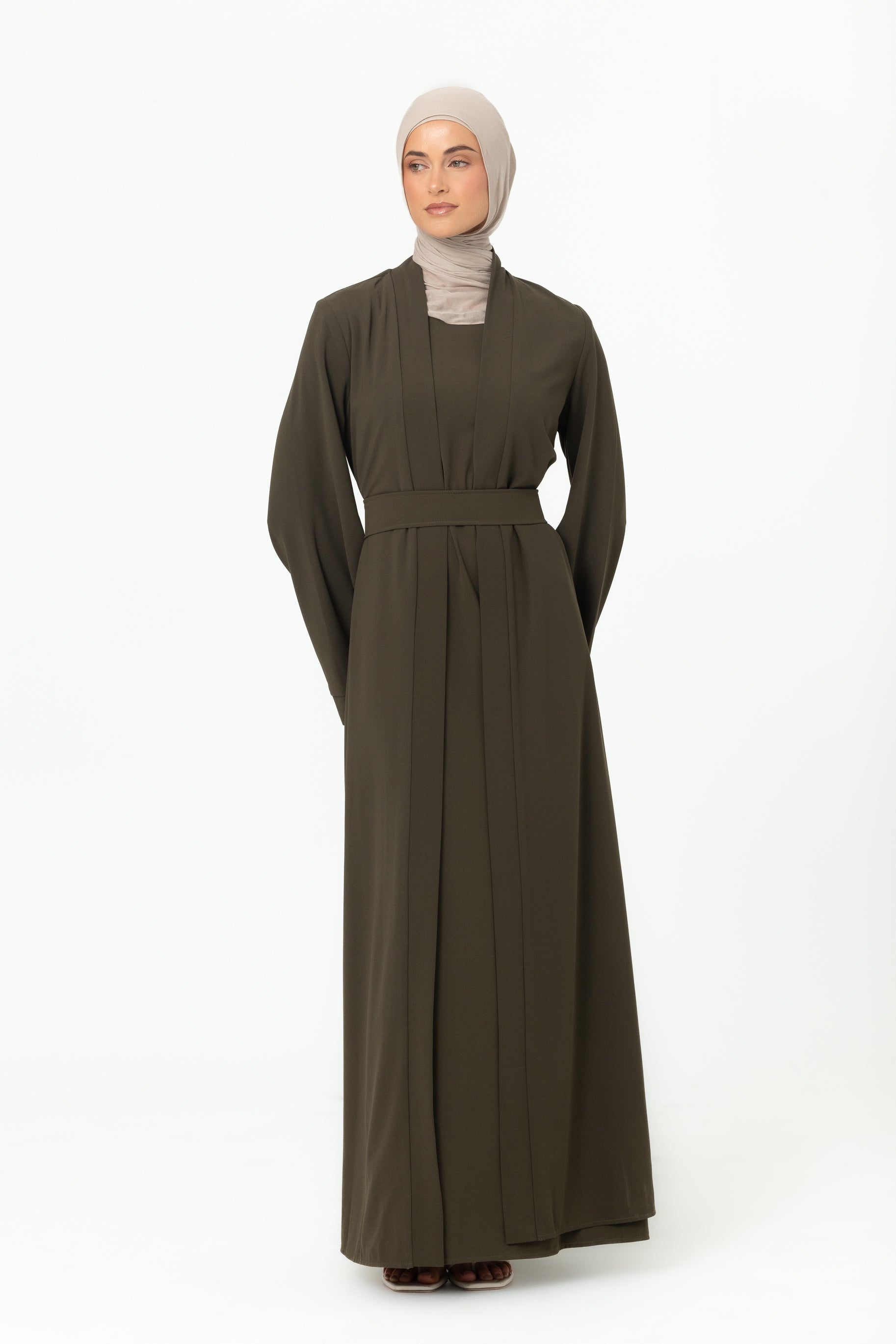 Dusk Abaya Set - Olive