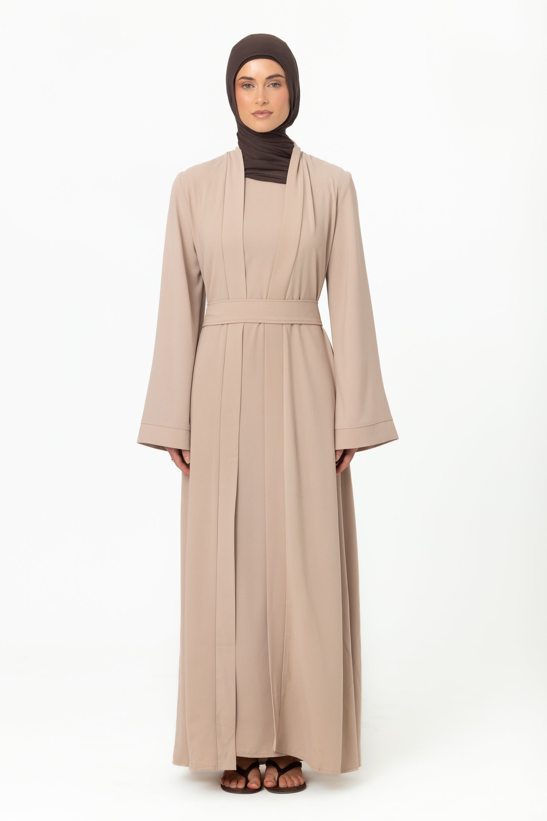 Dusk Abaya Set - Taupe