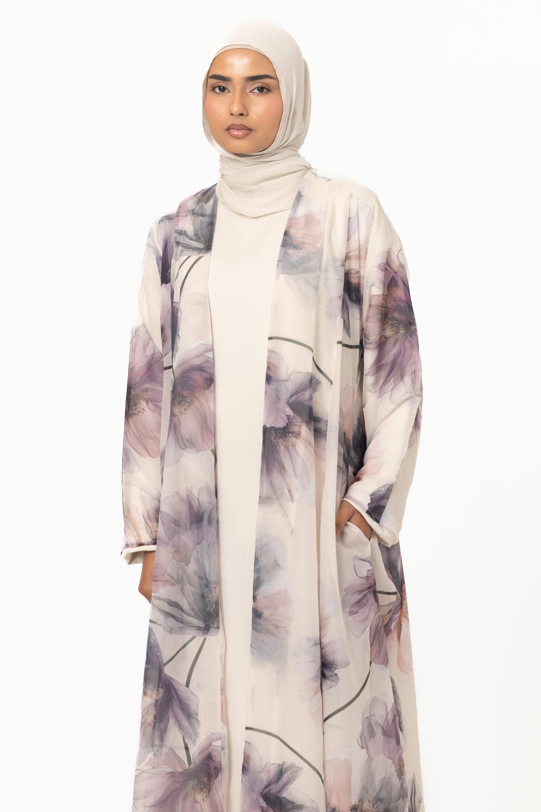 Bloom Organza Open Abaya