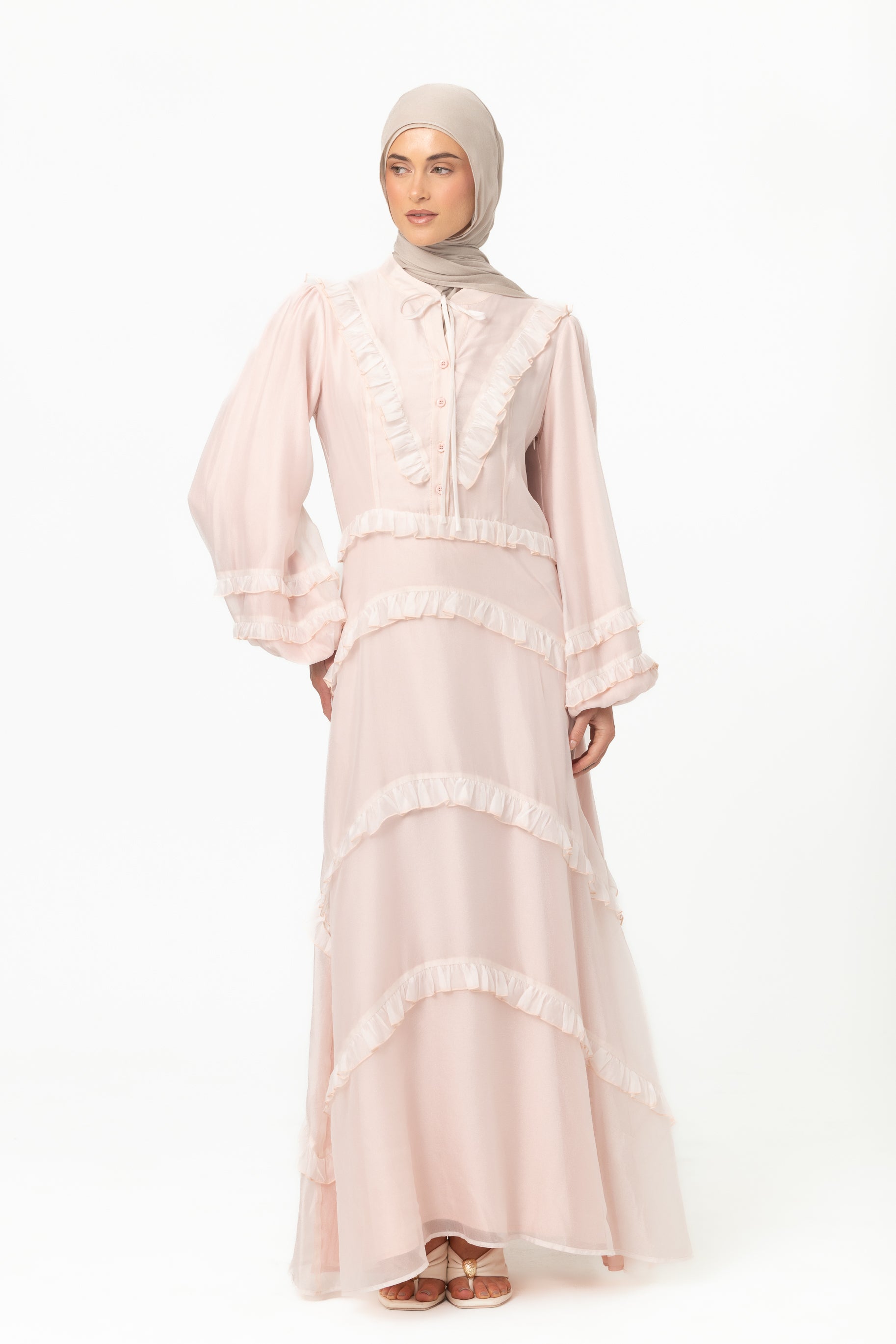 Sophia Ruffle Dress - Pink