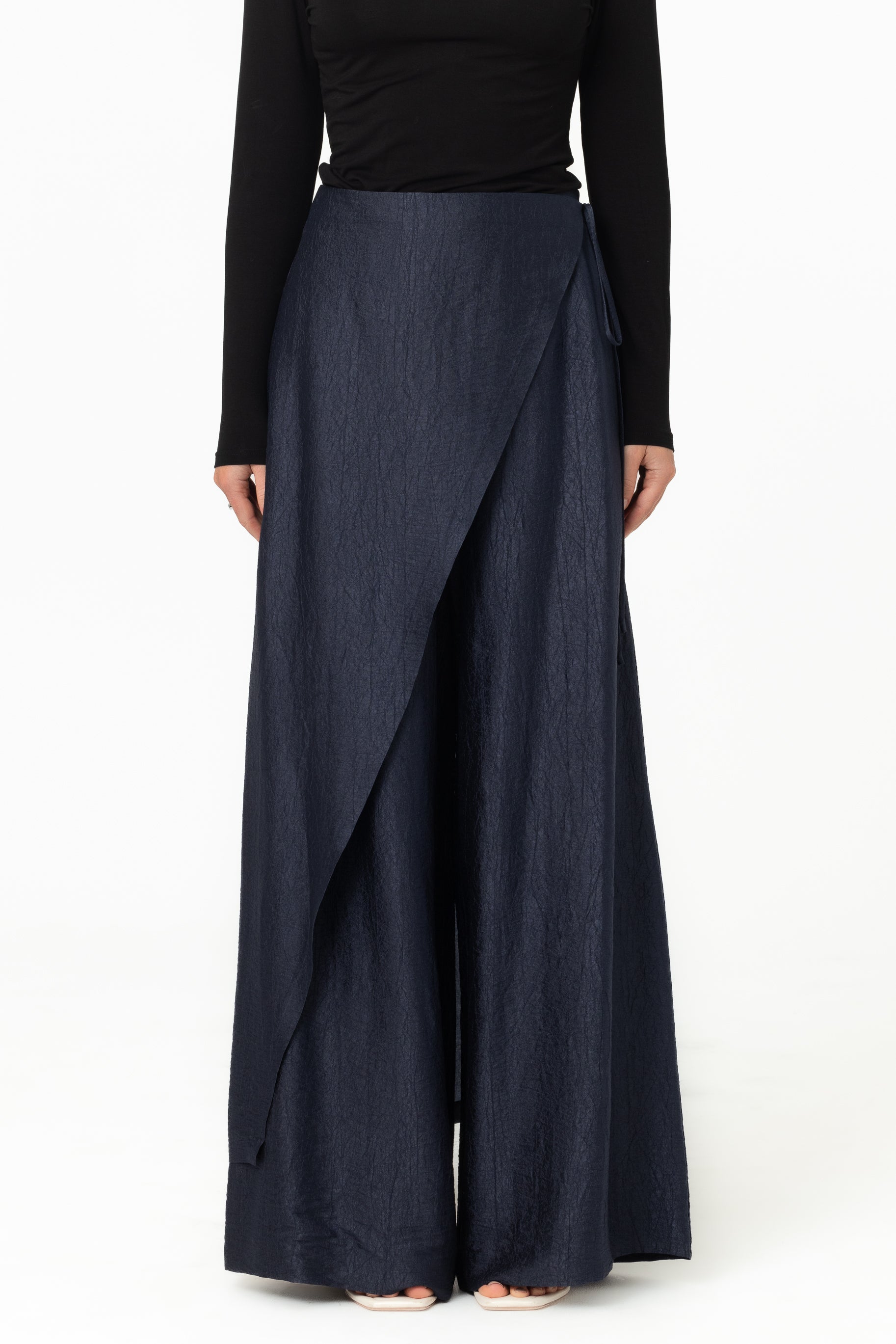 Yasmin Wrap Pants - Midnight Blue