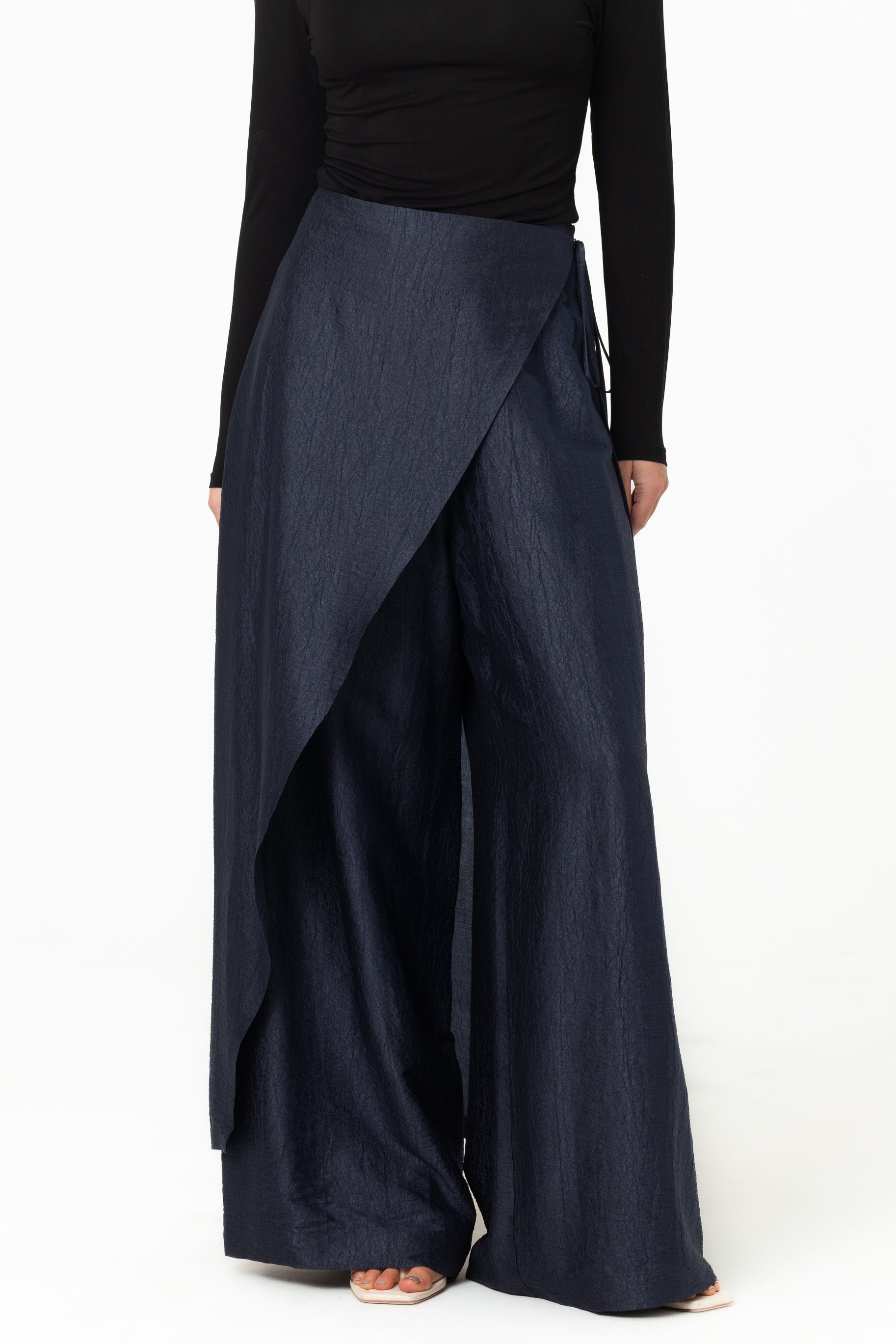 Yasmin Wrap Pants - Midnight Blue