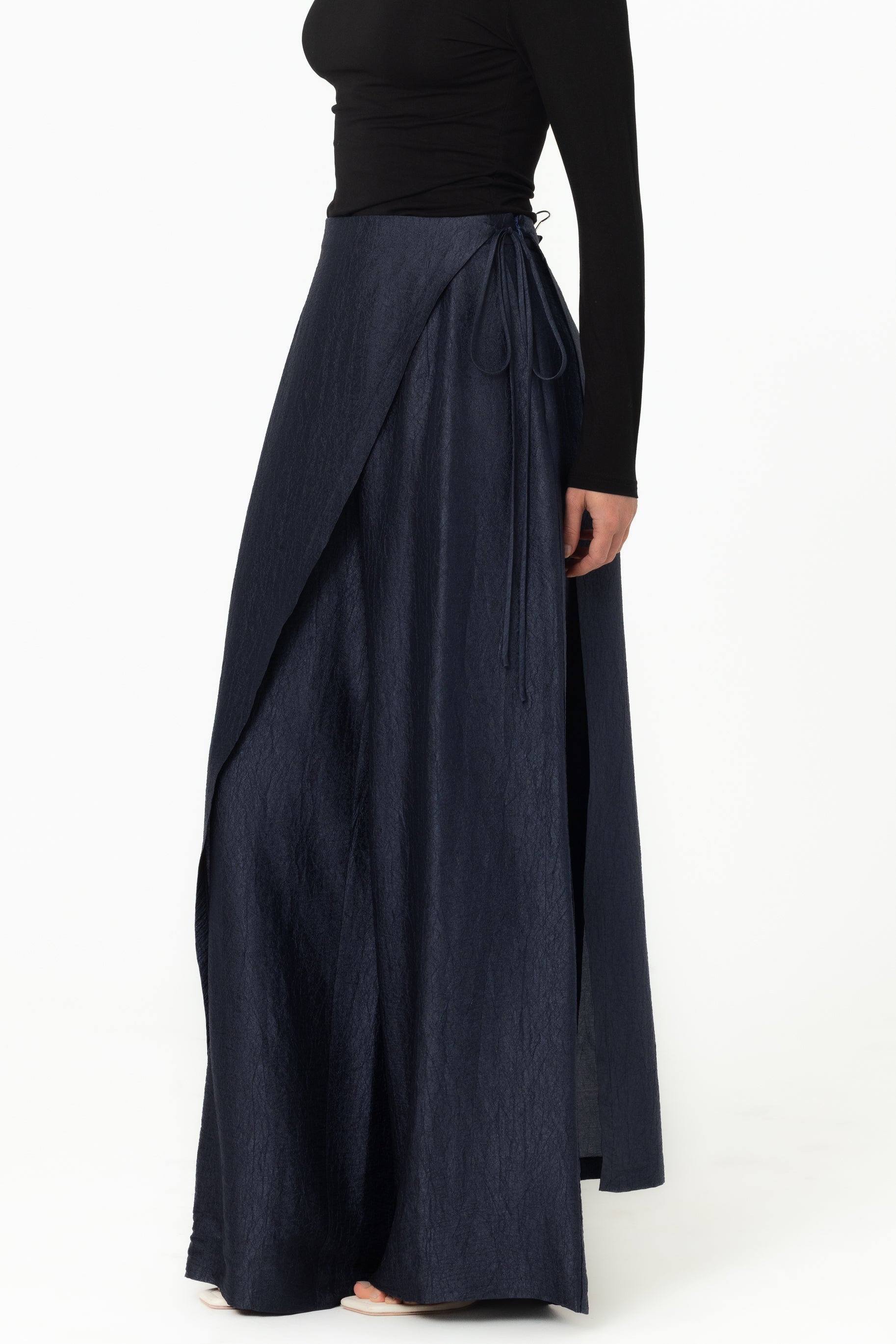Yasmin Wrap Pants - Midnight Blue