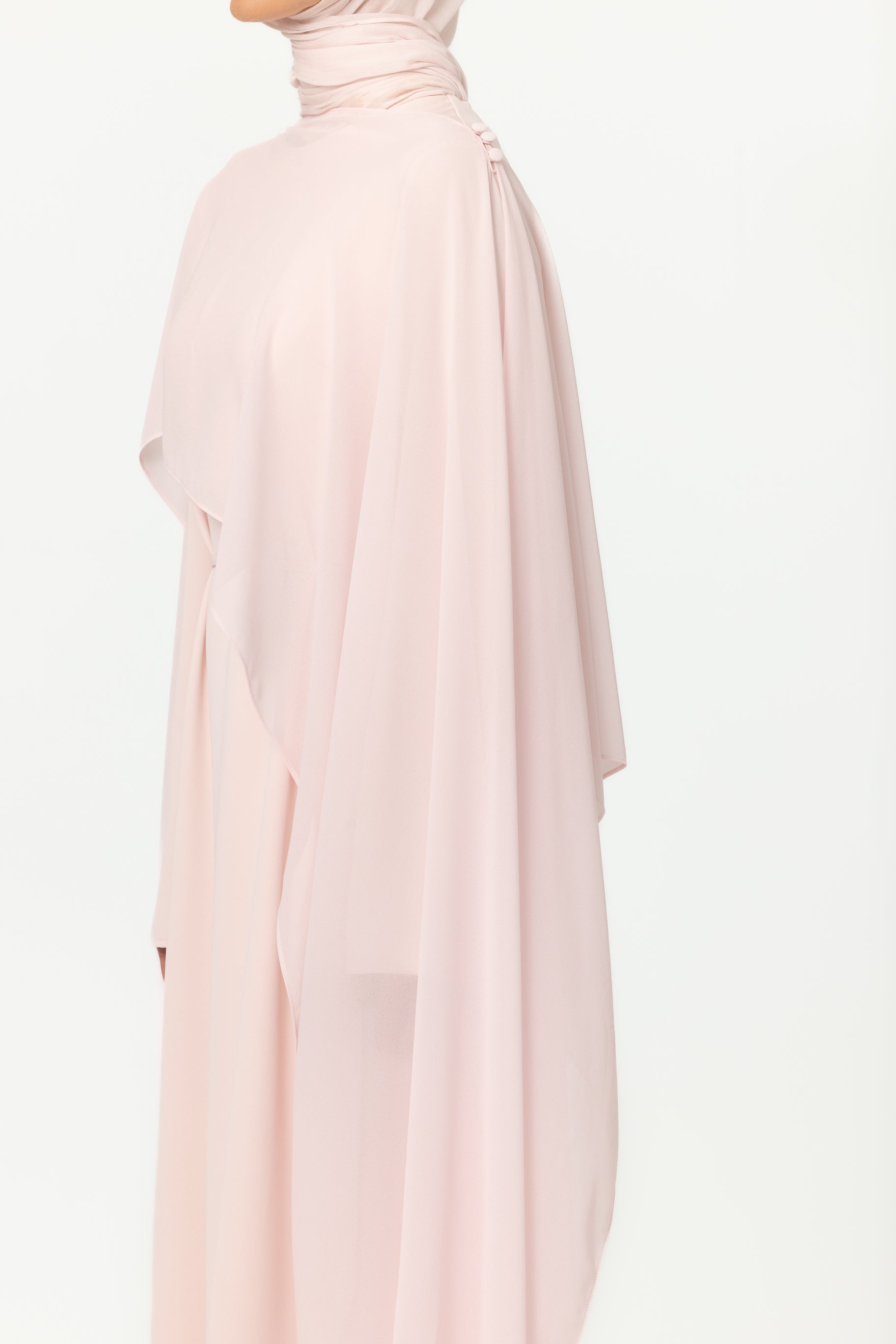 Chiffon Cape - Petal Pink