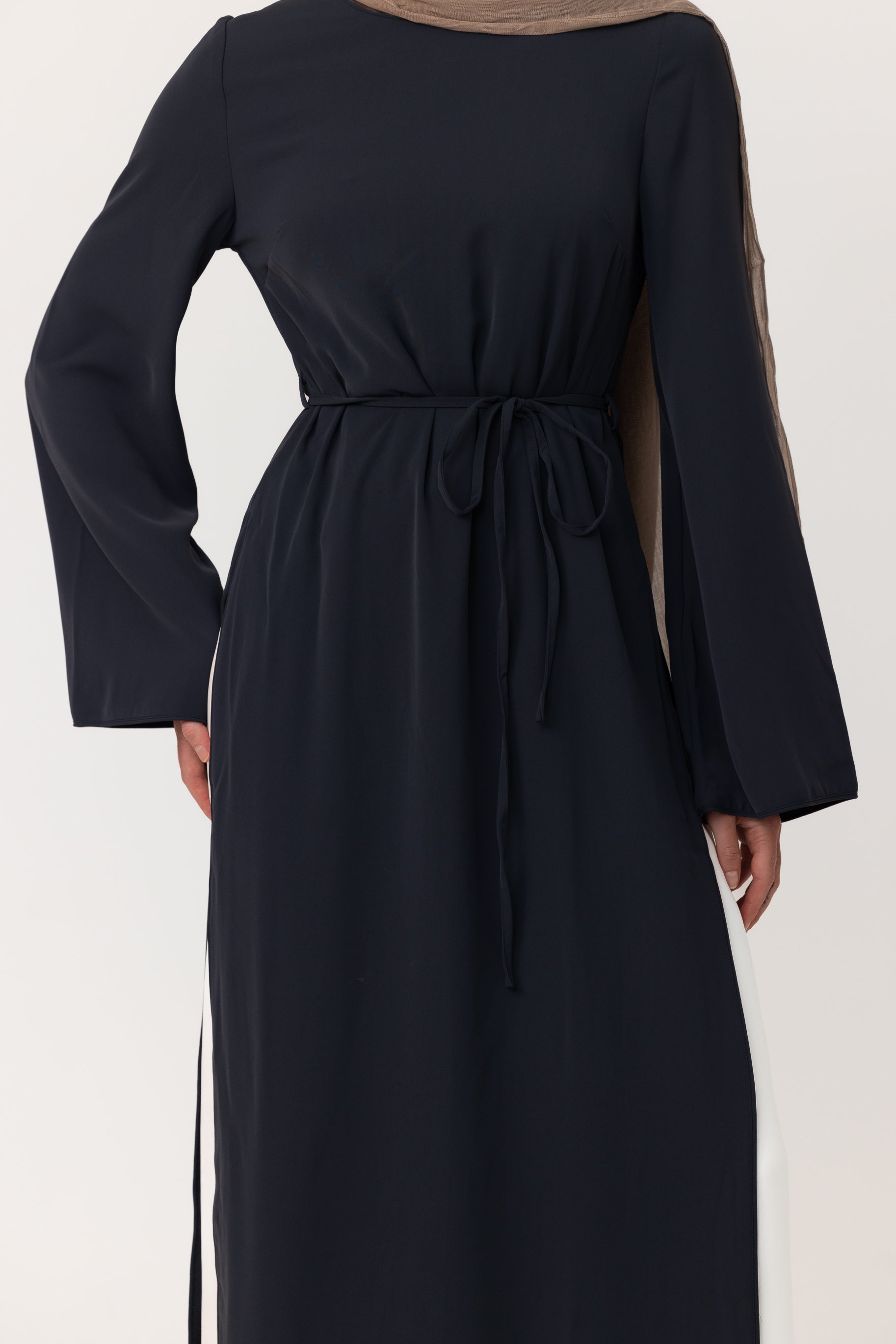 April Split Tunic - Navy