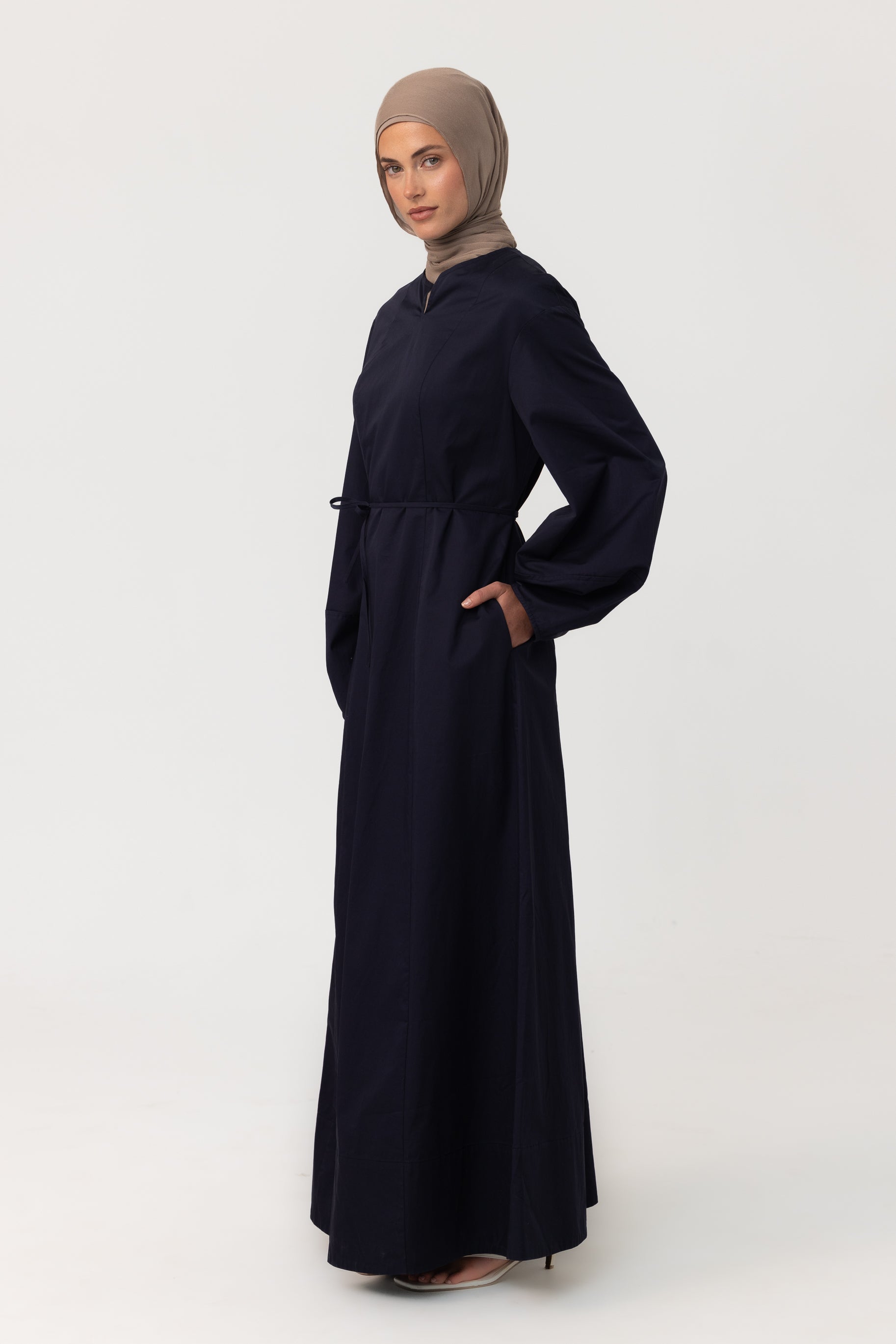 Cocoon Sleeve Abaya - Navy