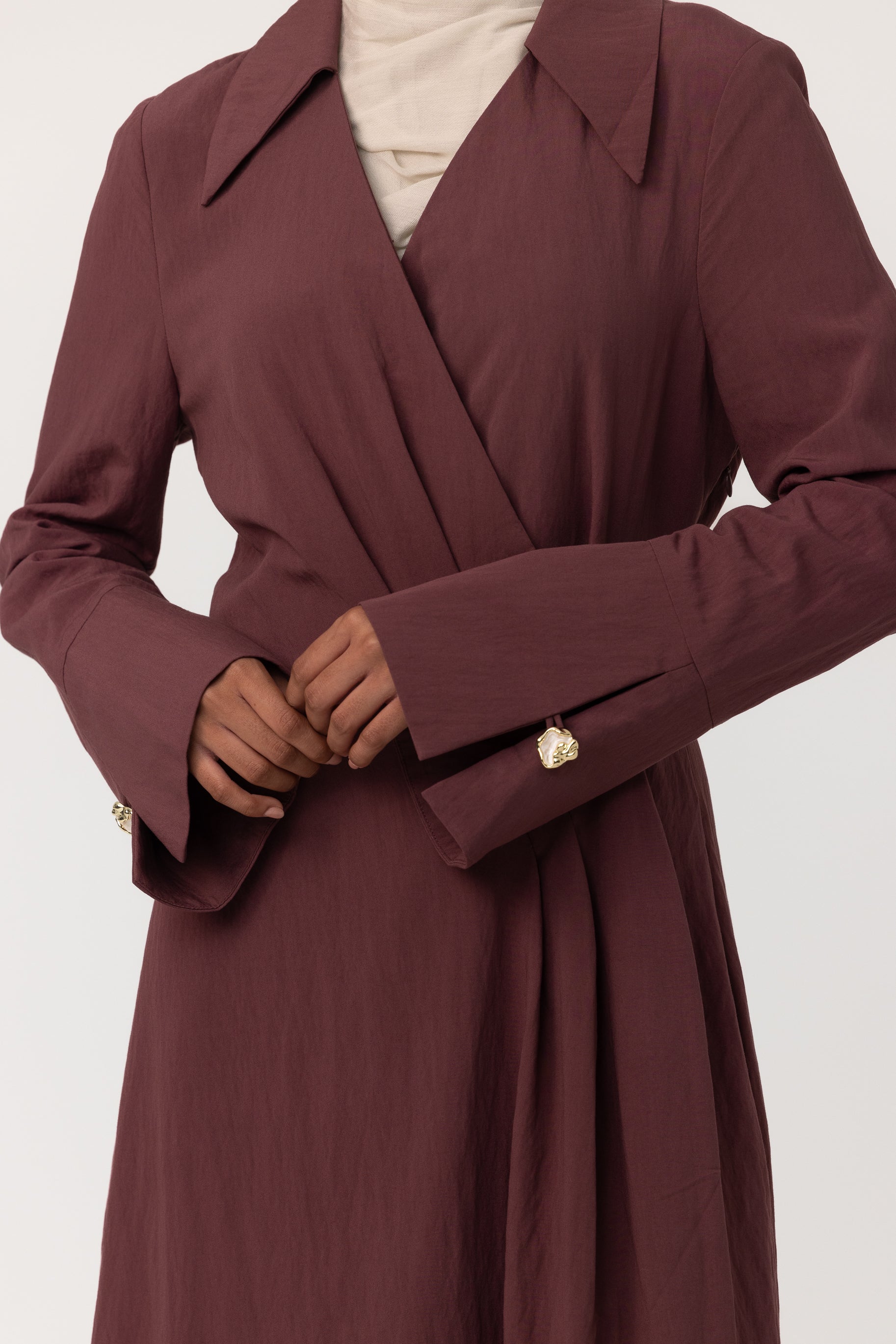 Dinara Wrap Dress - Deep Brown