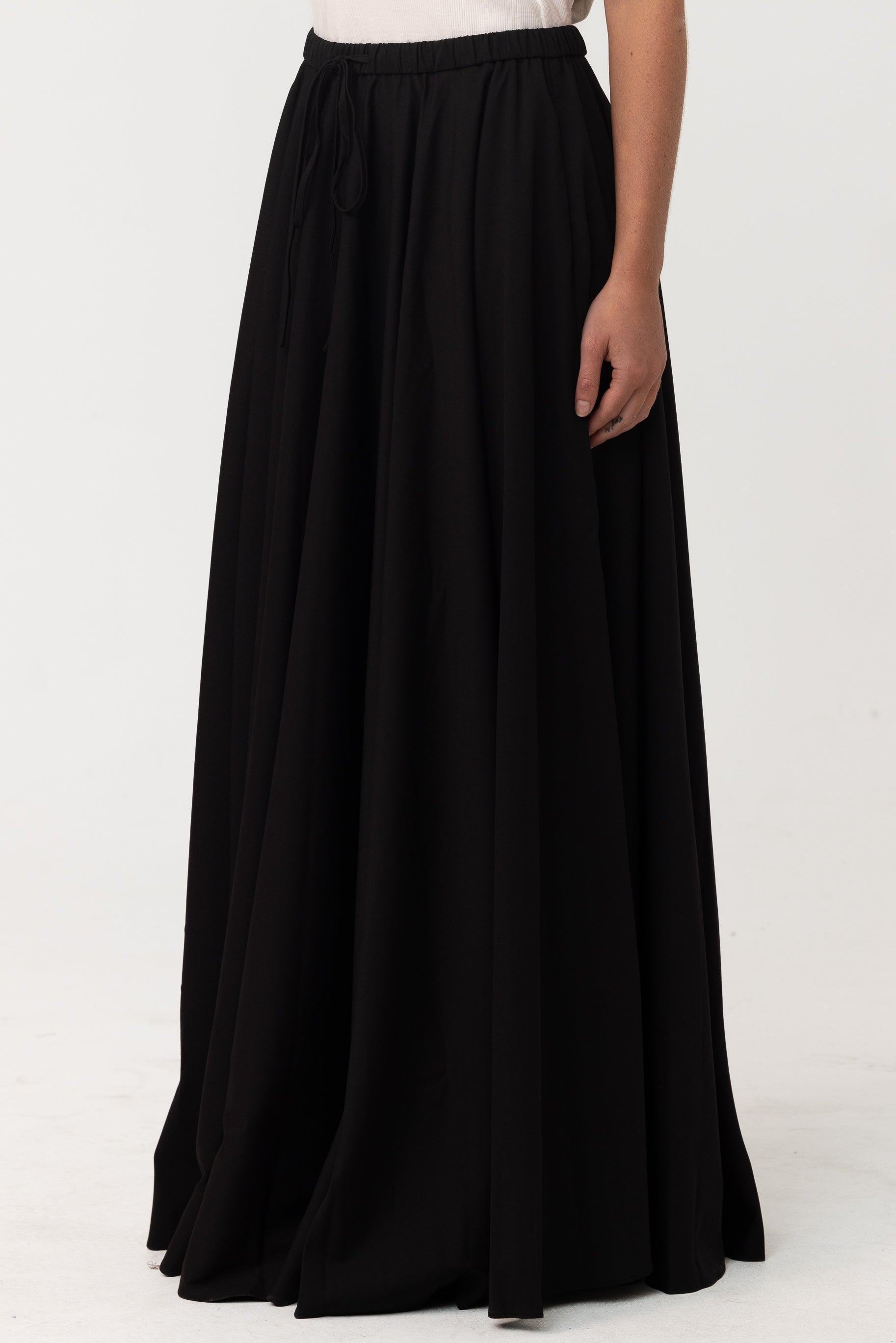 Azrina Drawstring Skirt - Black