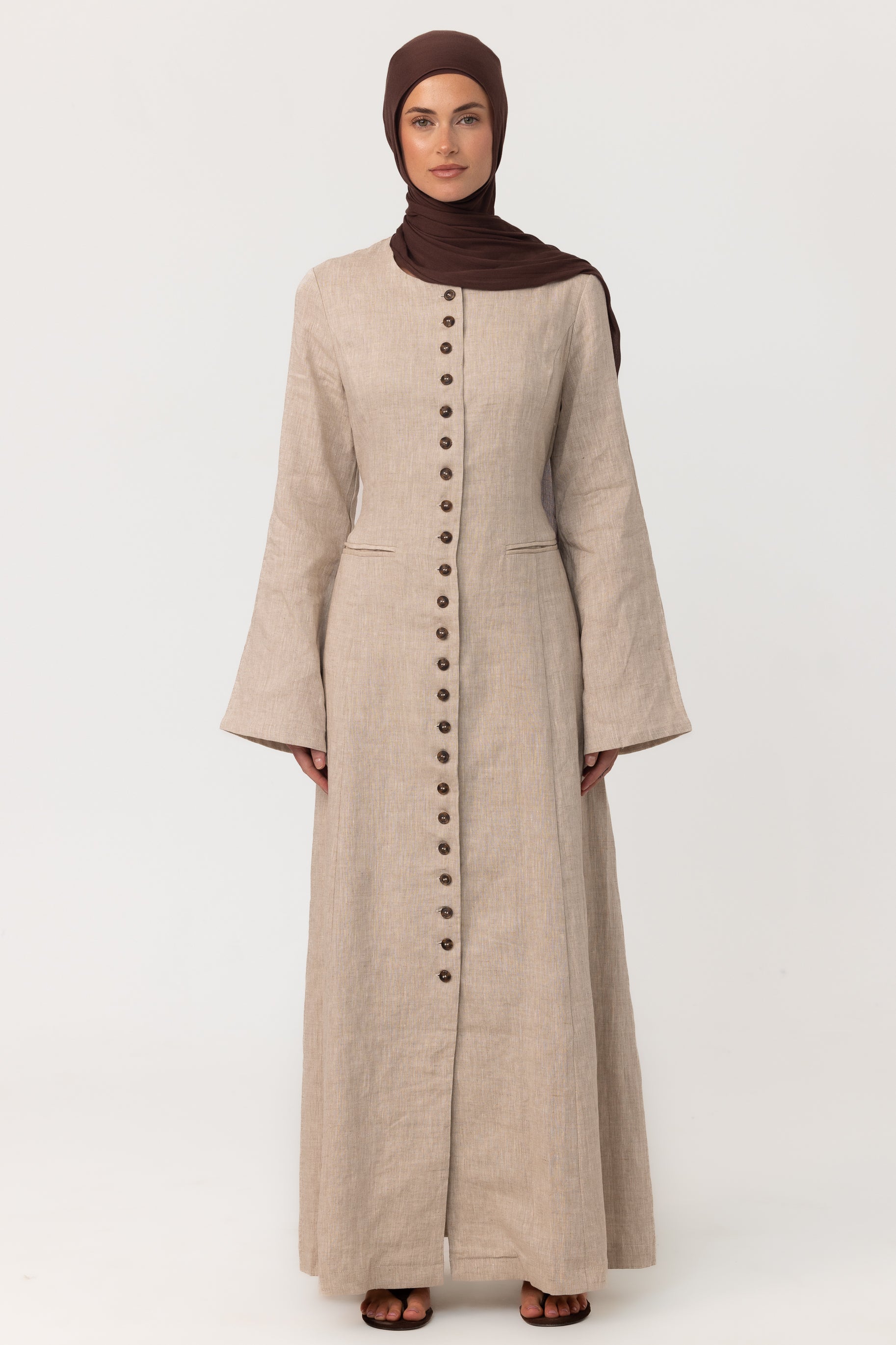 Nadiya Linen Dress - Natural