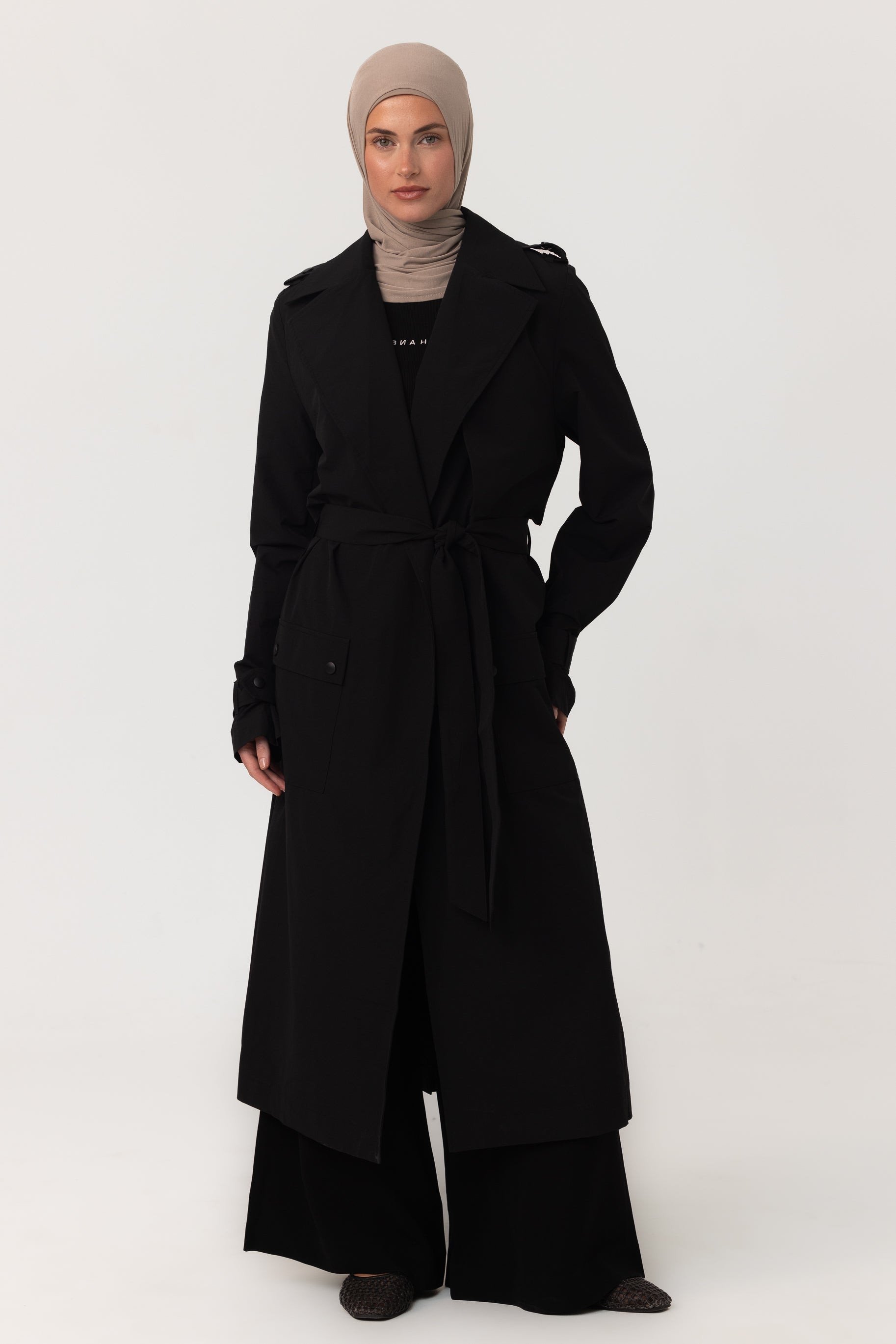 Active Trench Coat - Black