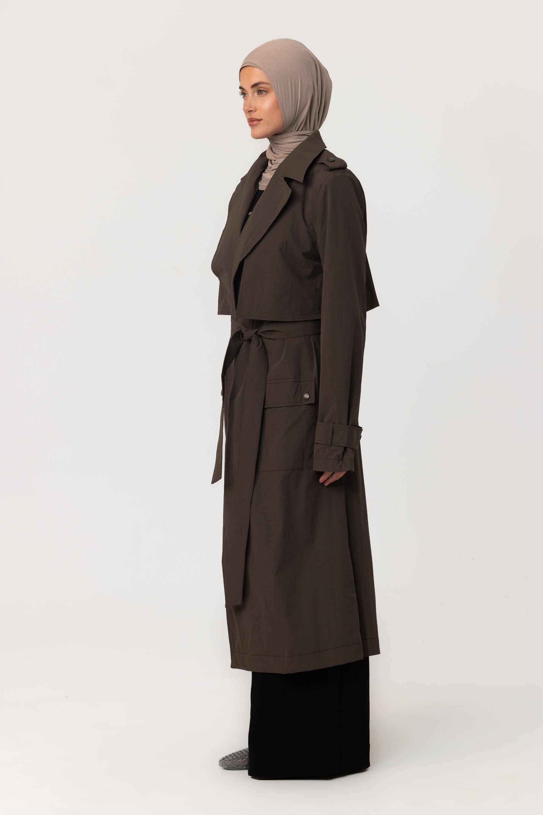 Active Trench Coat - Khaki