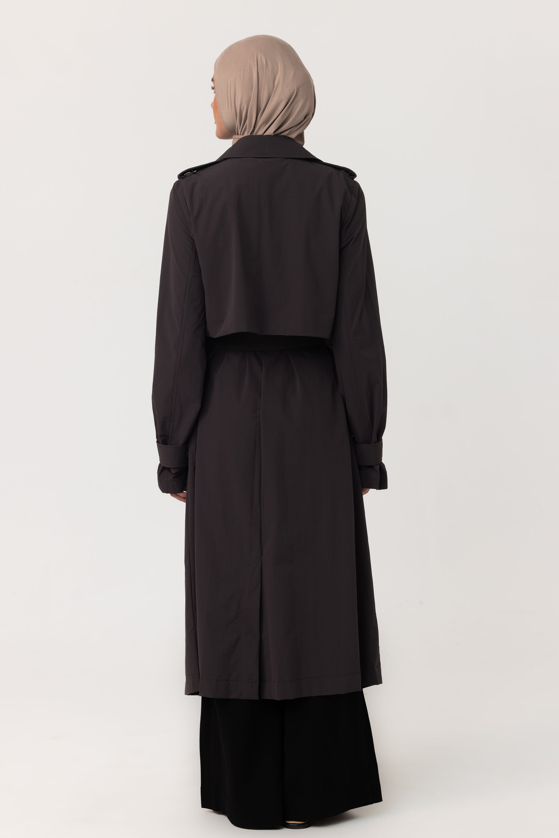 Active Trench Coat - Charcoal
