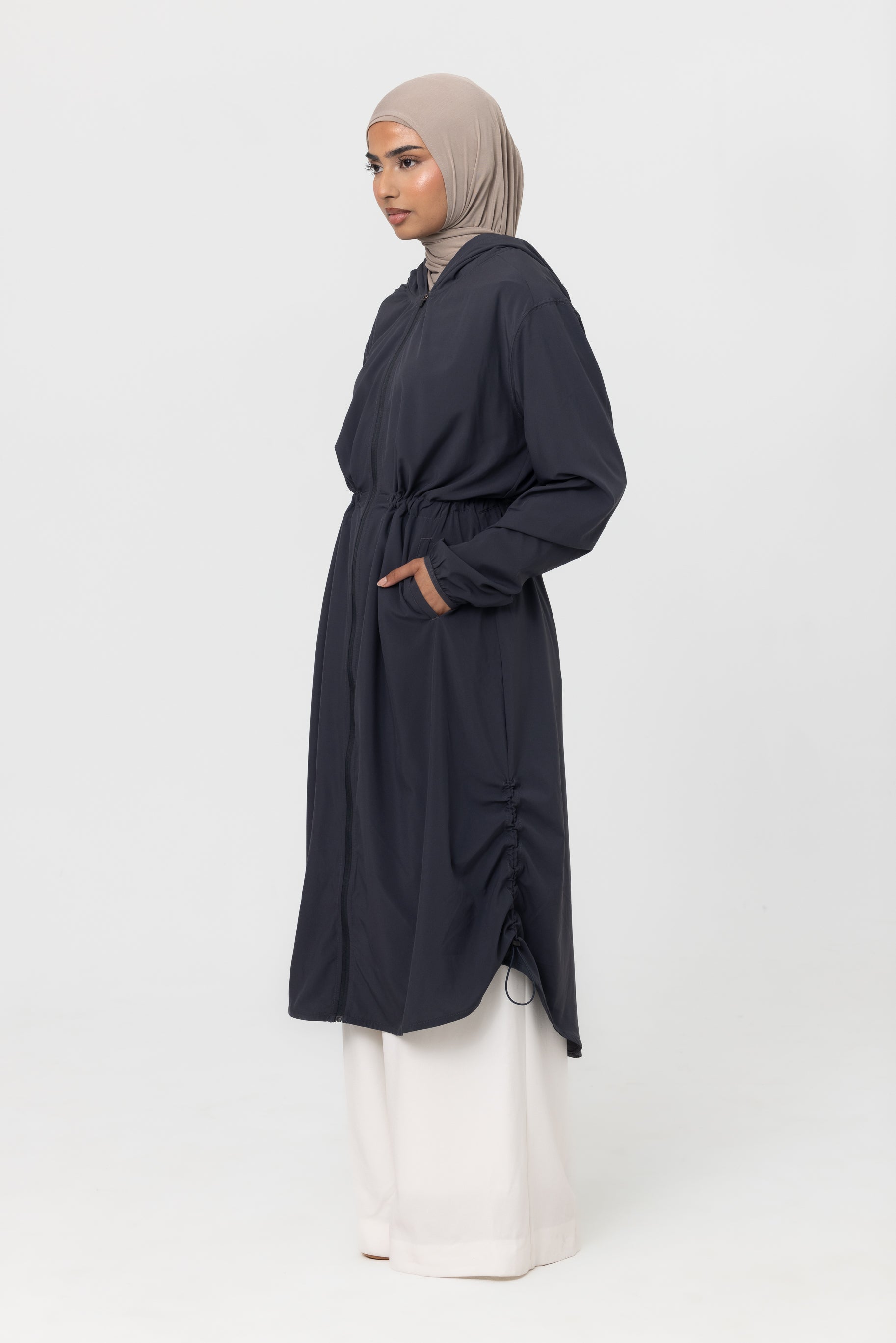 Women's Sports Trench - Charcoal