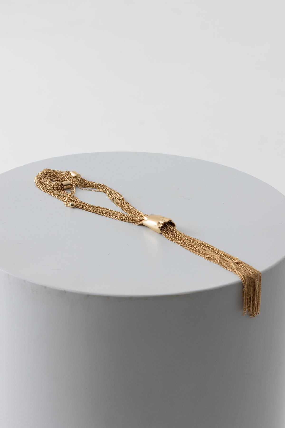 Lariat Tassel Necklace - Gold