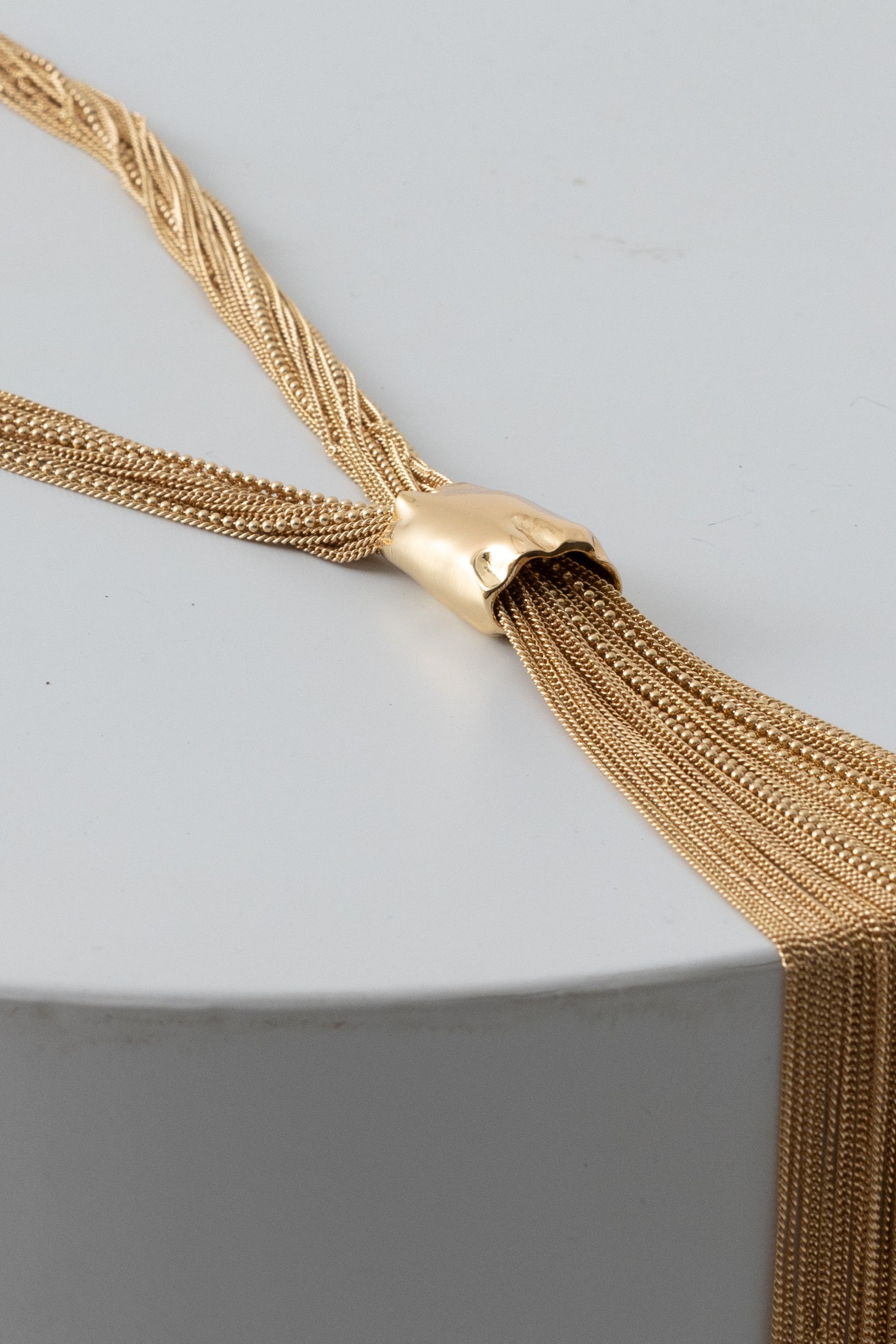 Lariat Tassel Necklace - Gold