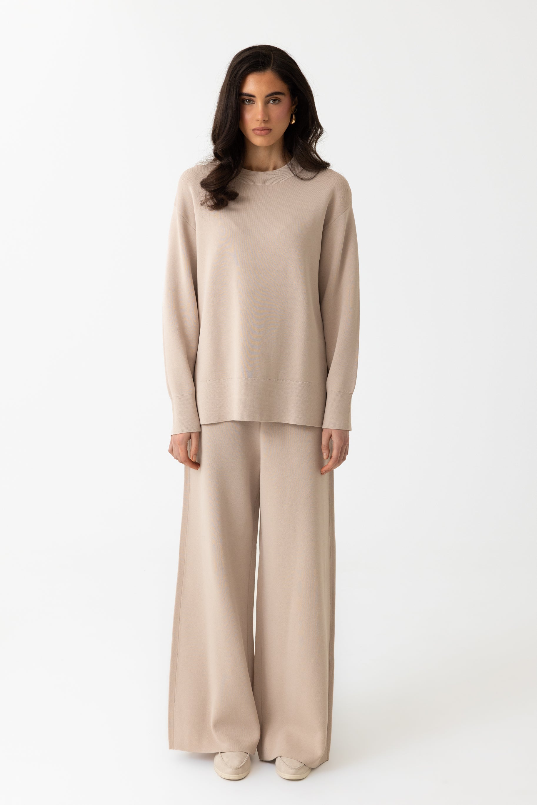 Mya Crew Neck Sweater - Oat