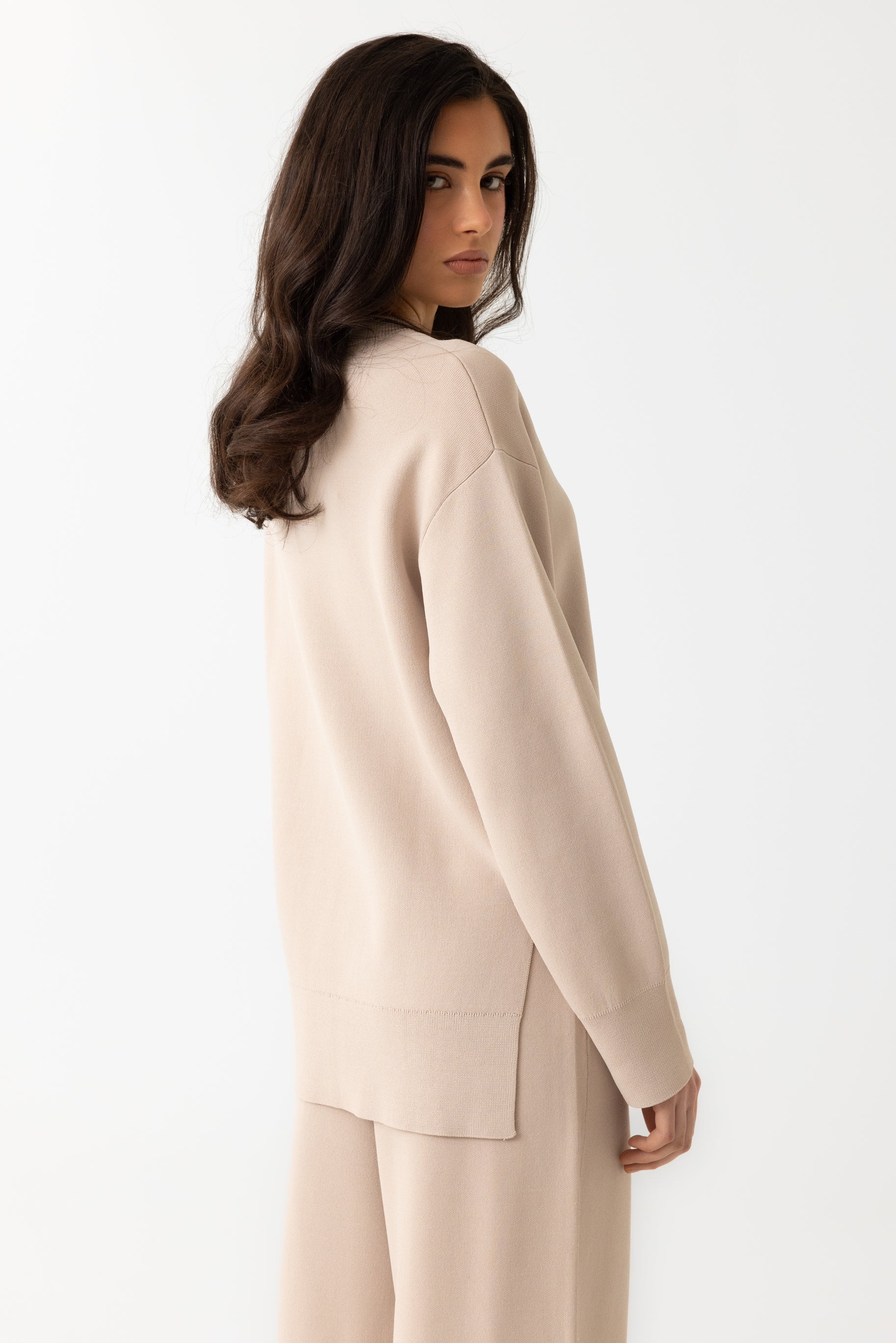 Mya Crew Neck Sweater - Oat