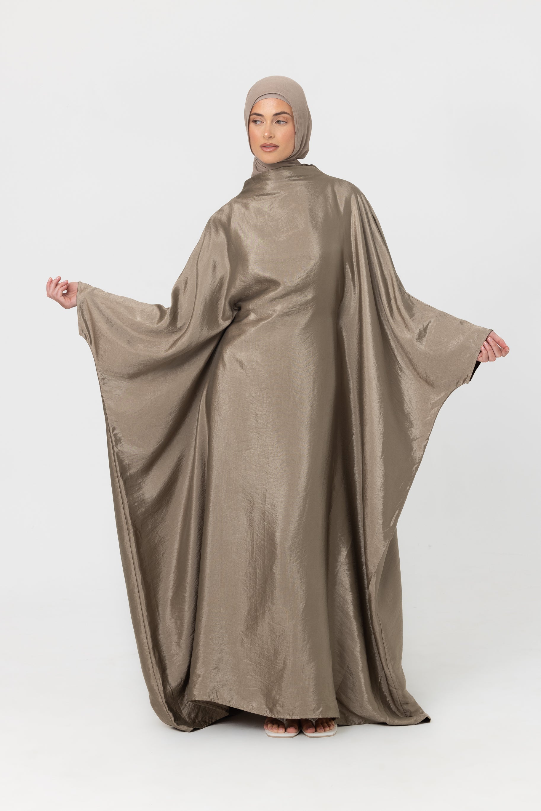 Classic Butterfly Abaya - Moss Green